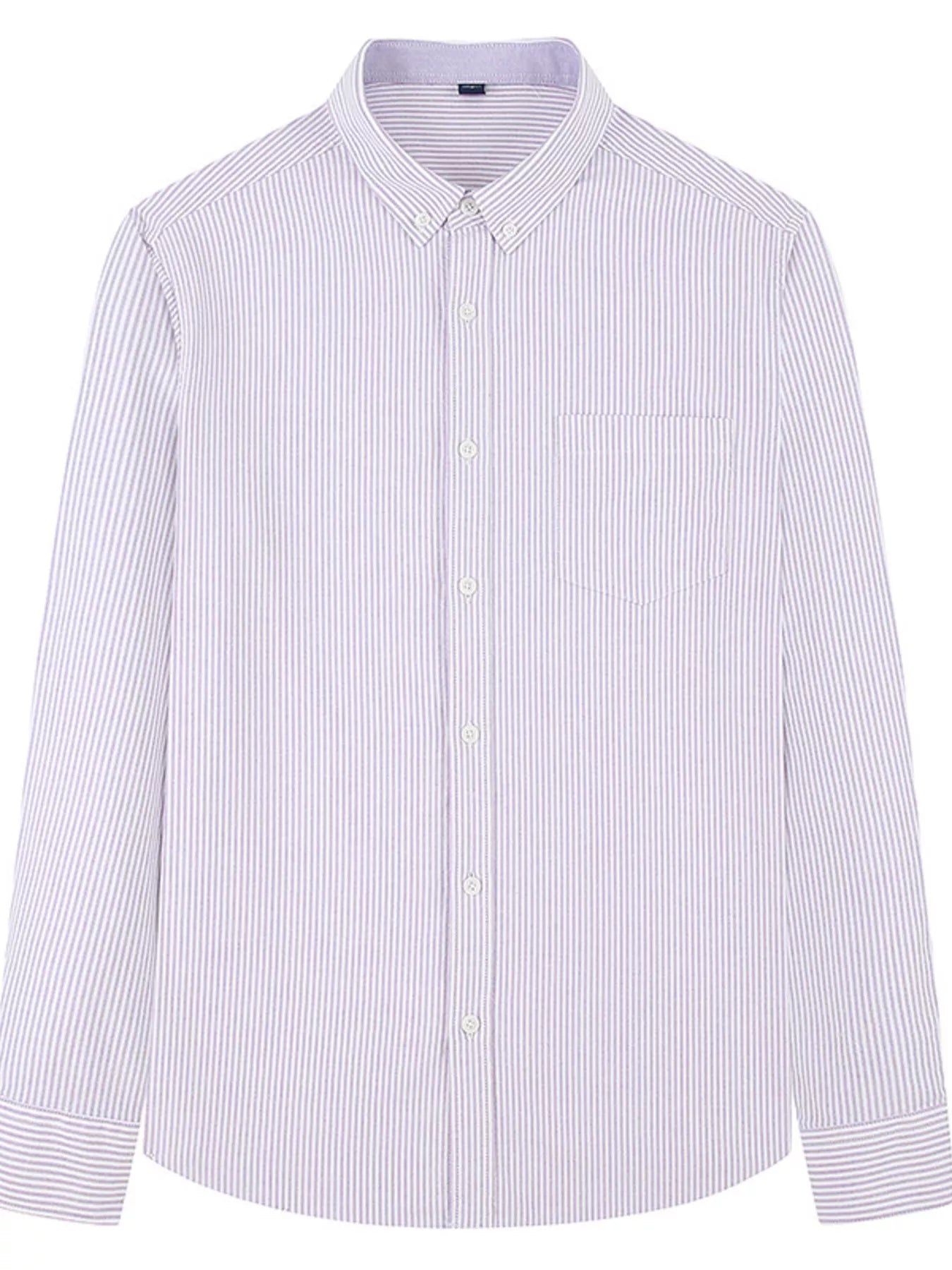Men's Full Size Striped Button Up Long Sleeve Shirt Plus Size