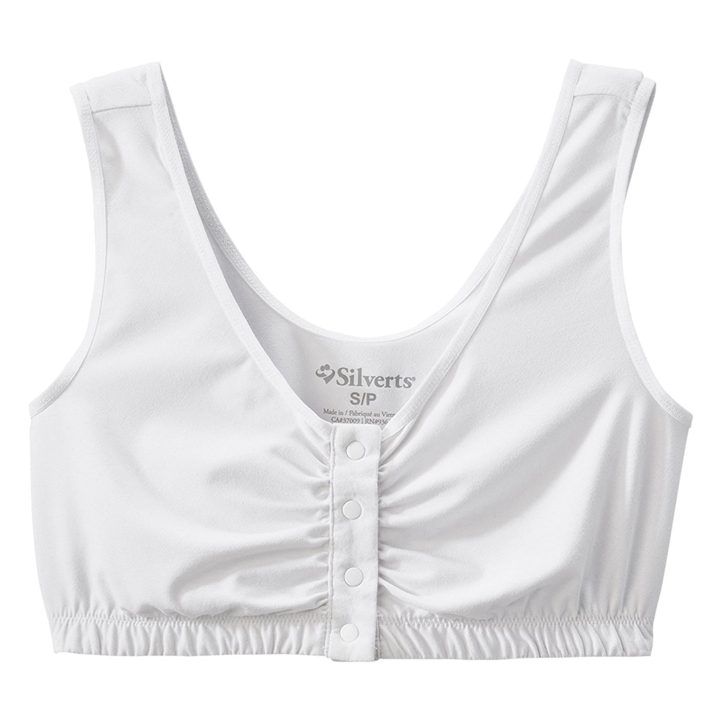 Silverts Adaptive Front Closure Bra - White, Medium