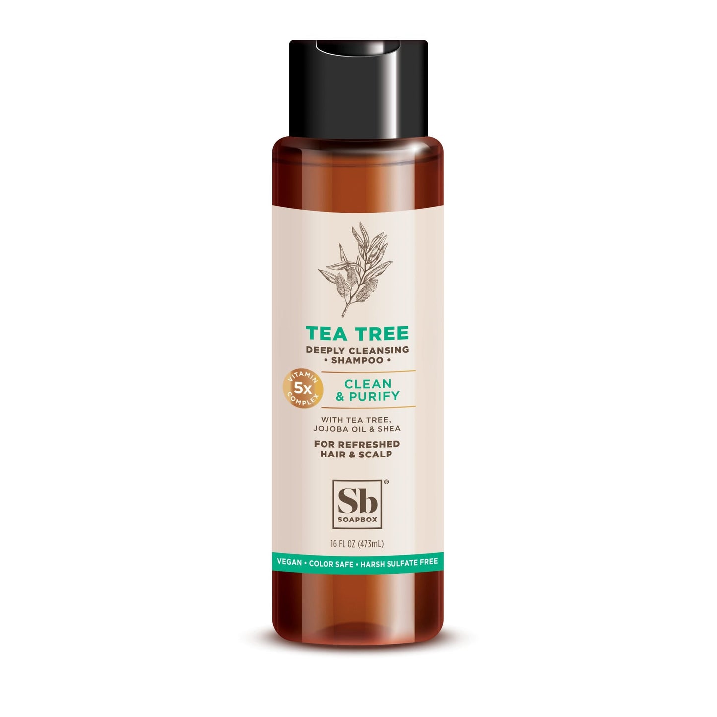Soapbox Clean & Purify Tea Tree Shampoo 16 Fl Oz