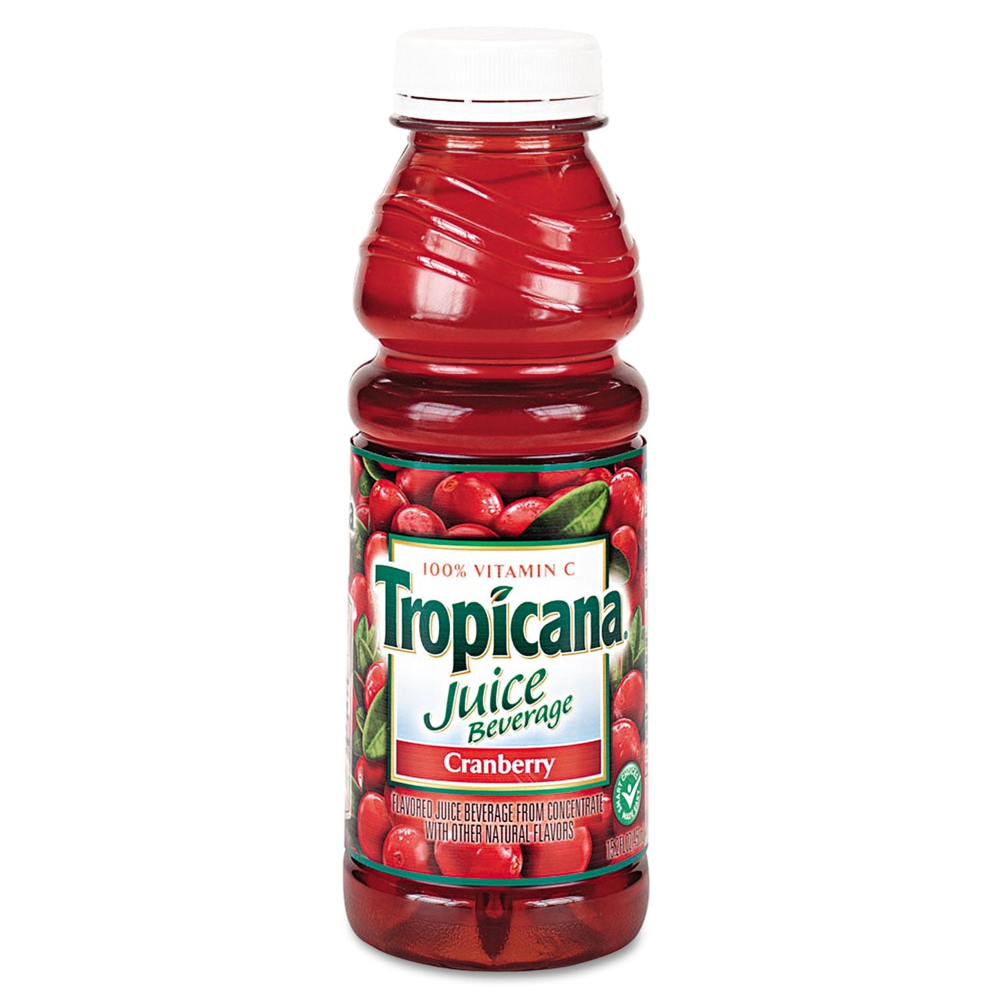 Tropicana Juice Beverage, Cranberry, 15.2oz Bottle, 12/Carton