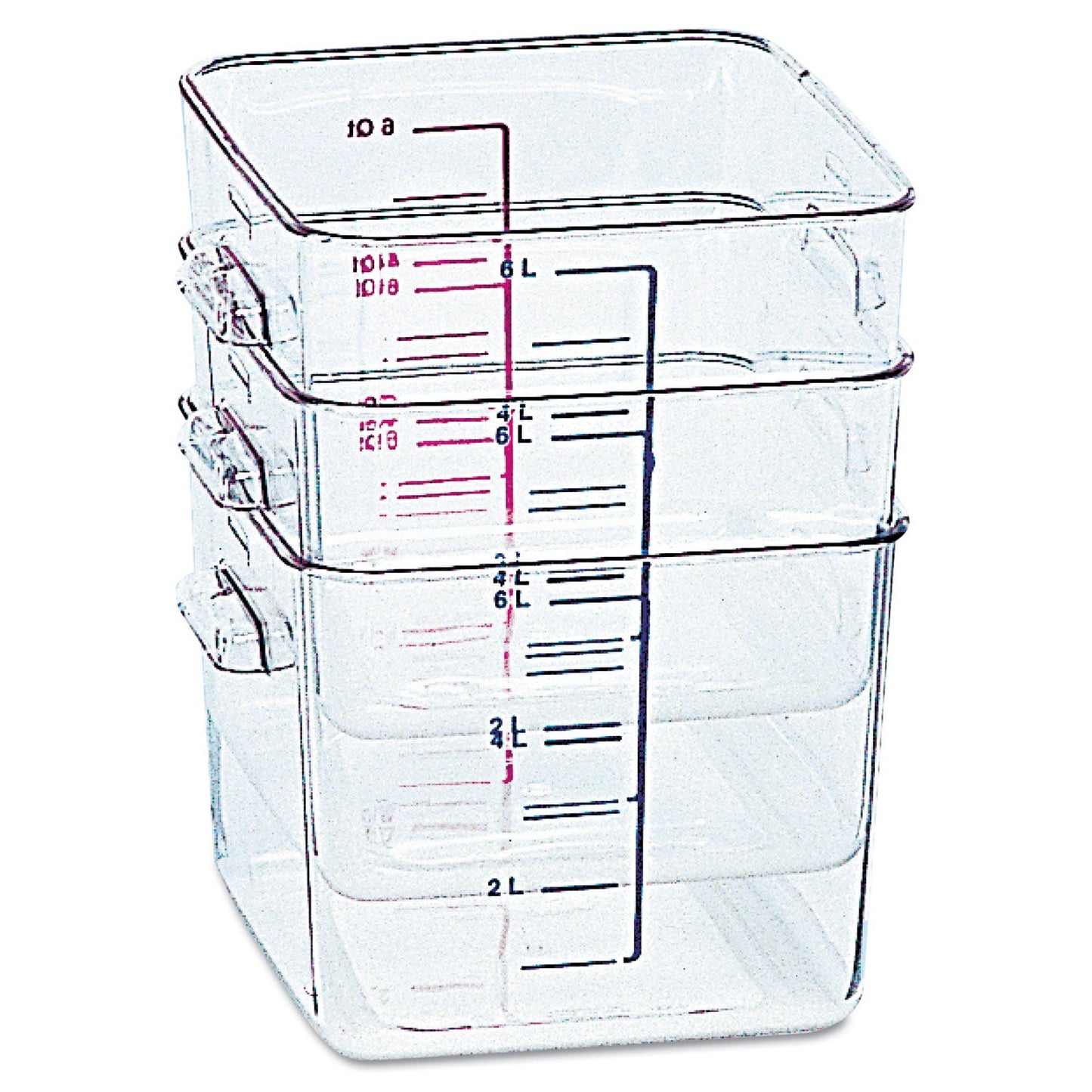 Rubbermaid SpaceSaver Square Containers, 2 qt, 8.8 x 8.75 x 2.7, Clear, Plastic