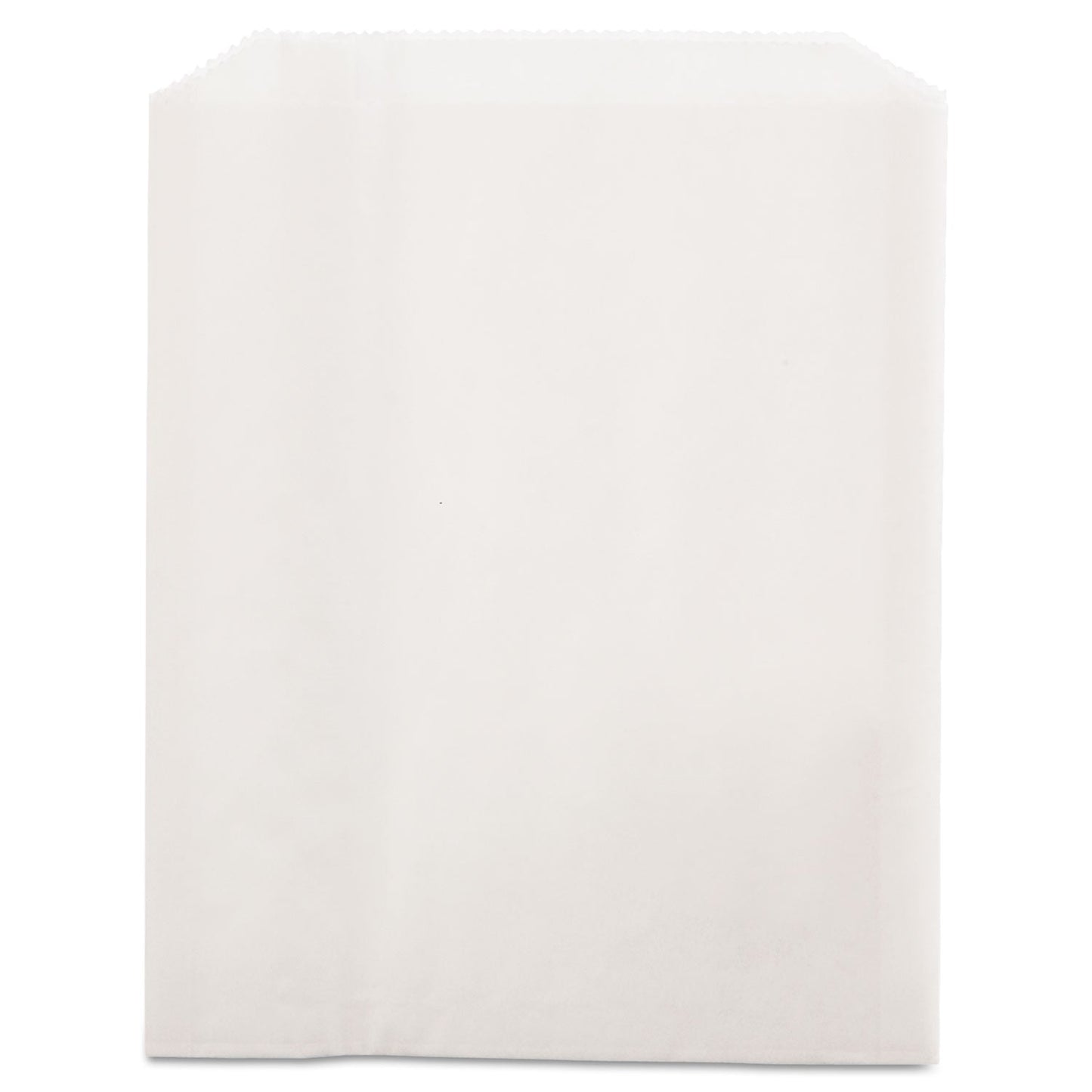 Bagcraft Grease-Resistant Single-Serve Bags, 6" x 7.25", White, 2,000/Carton