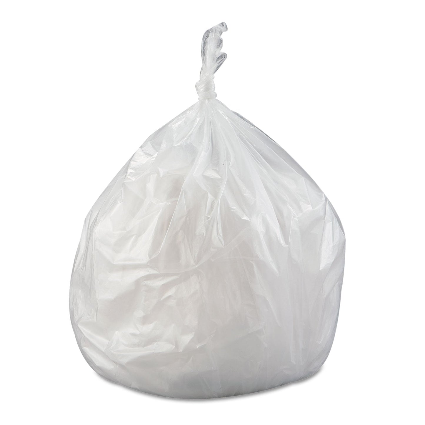 Inteplast Group High-Density Commercial Can Liners Value Pack, 45 gal, 12 microns, 40" x 46", Clear, 250/Carton