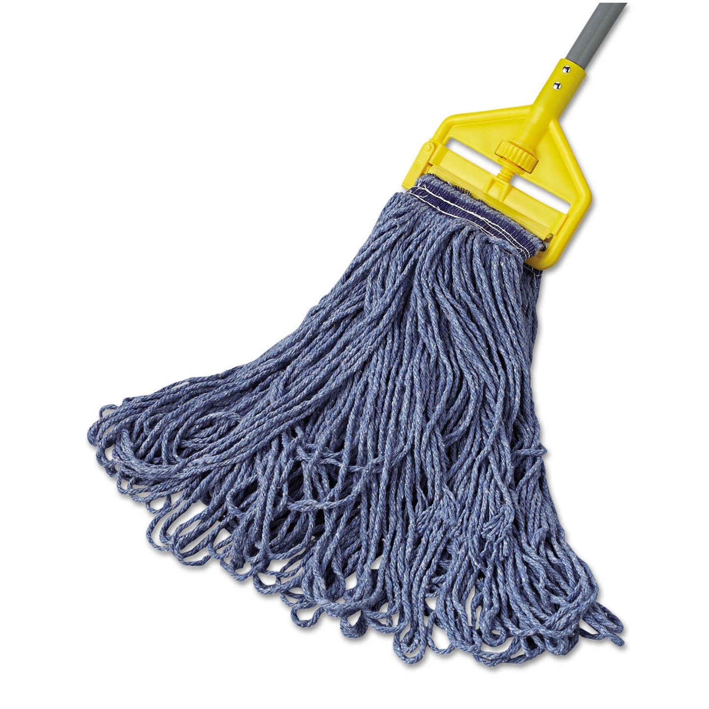 Rubbermaid Universal Headband Mop Head, Cotton/Synthetic, 24oz, Blue, 12/Carton