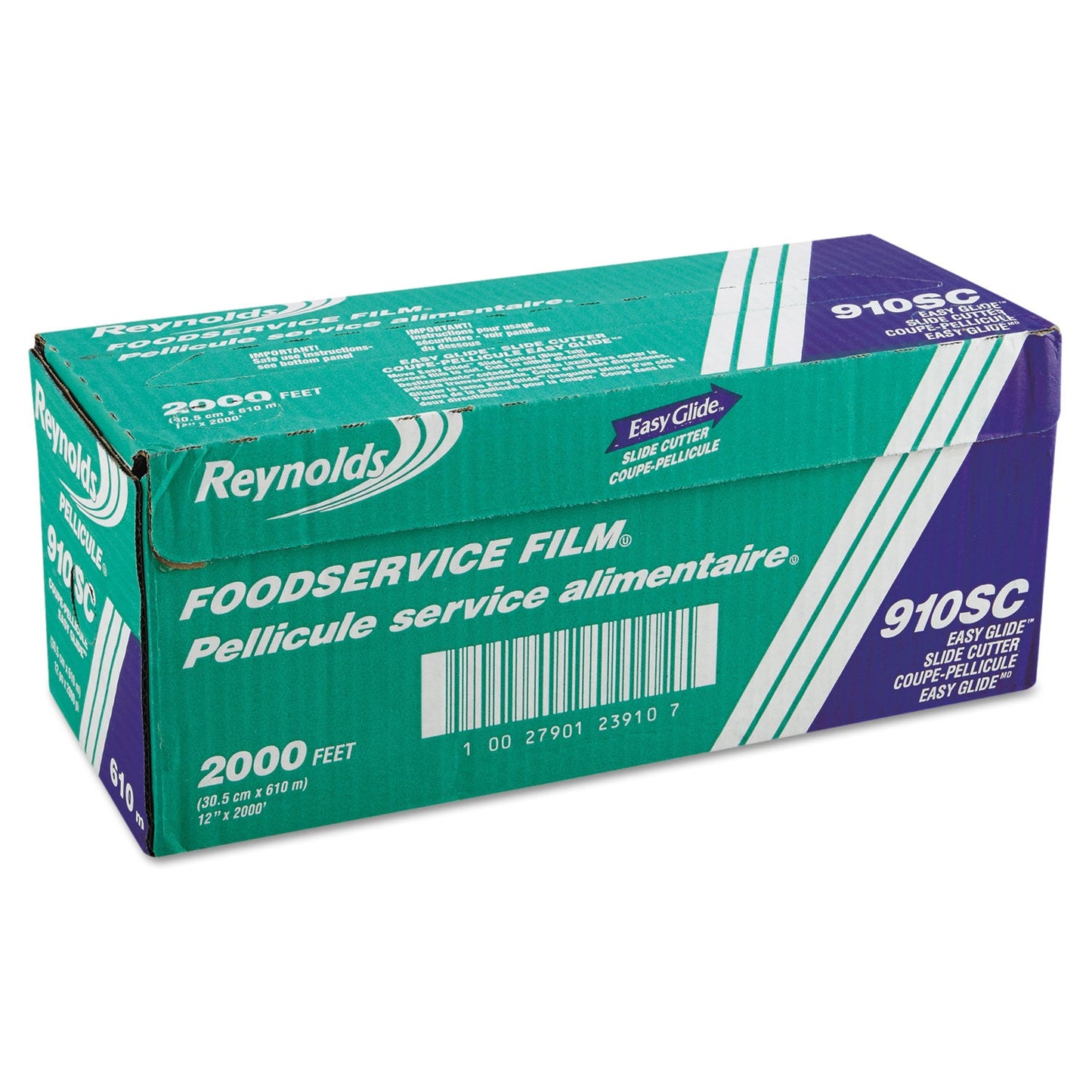 Reynolds Wrap PVC Food Wrap Film Roll in Easy Glide Cutter Box, 12" x 2,000 ft, Clear