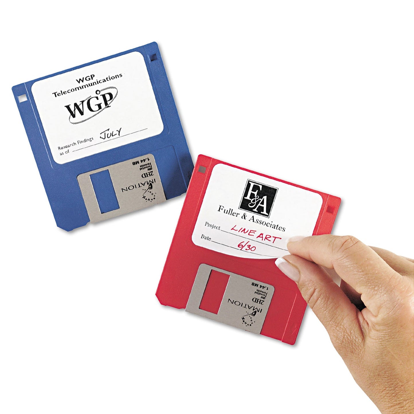 Avery Laser/Inkjet 3.5" Diskette Labels, White, 375/Pack