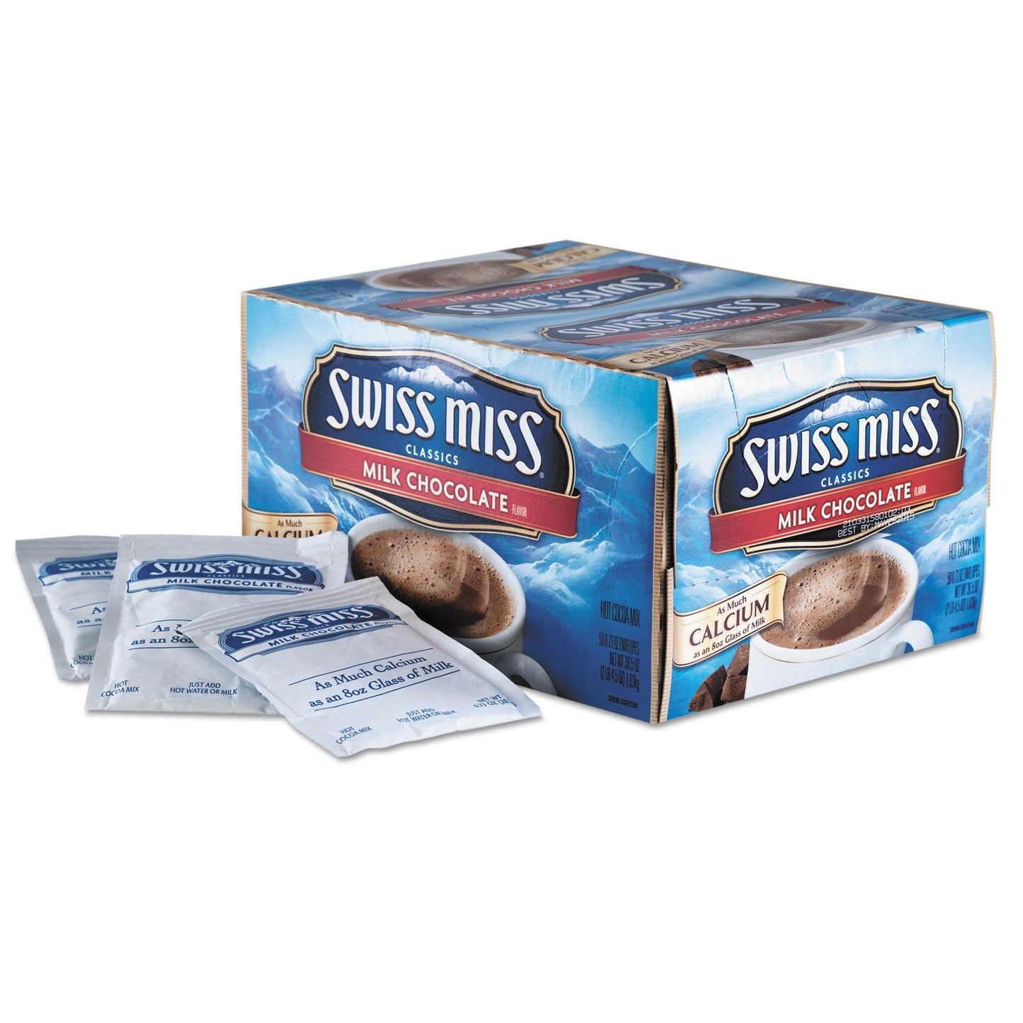 Swiss Miss Hot Cocoa Mix, Regular, 0.73 oz. Packets, 50 Packets/Box