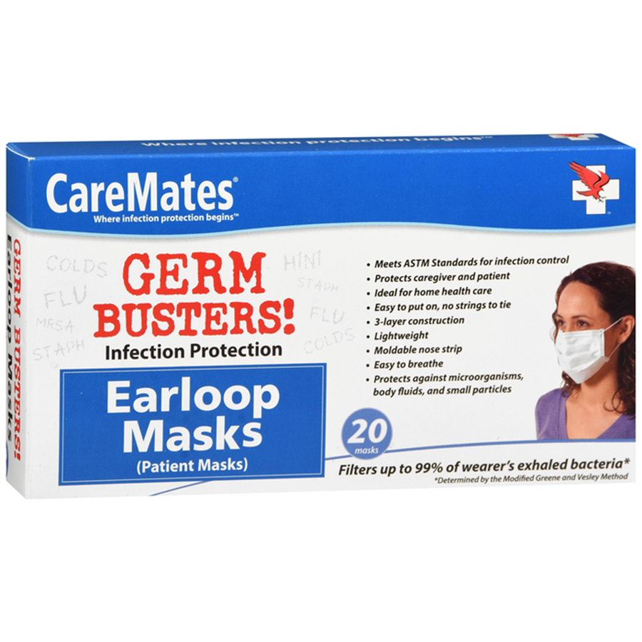 CareMates Masks Earloop 20ct