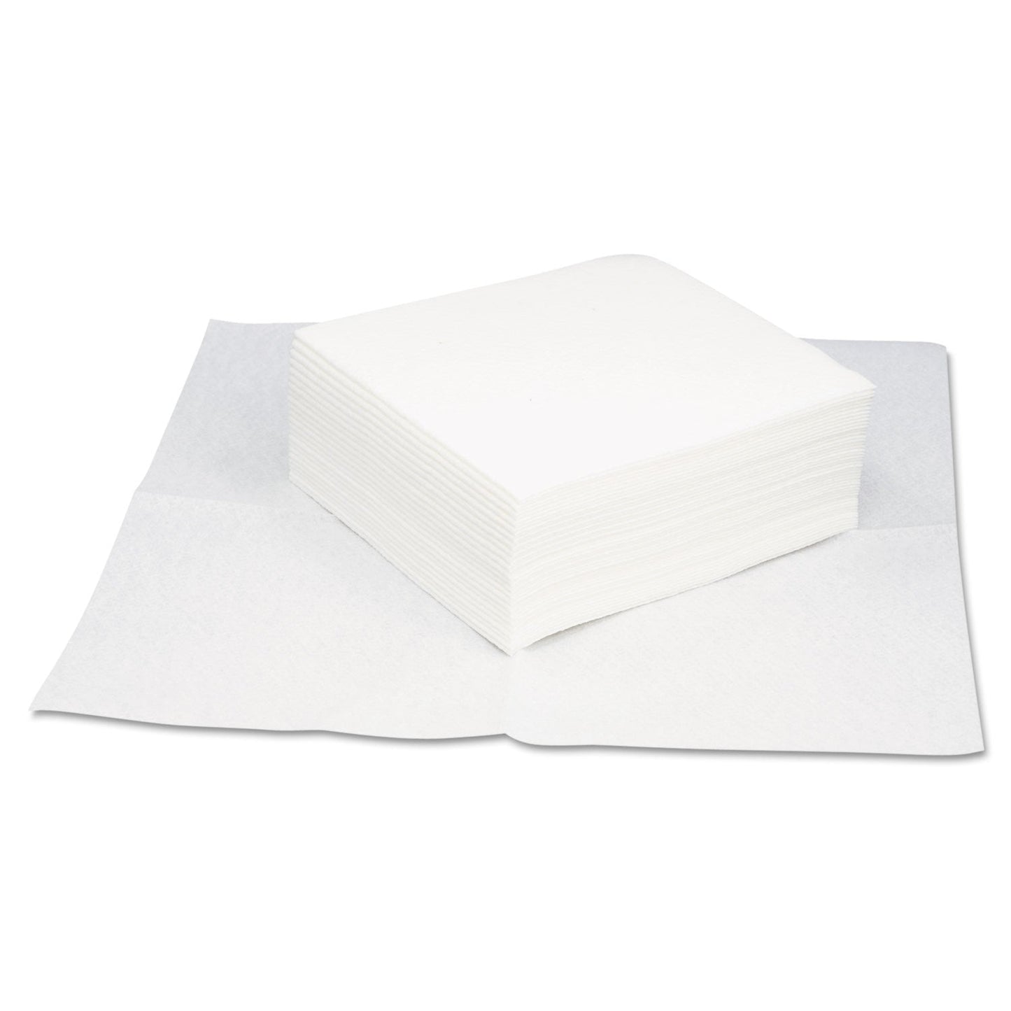 HOSPECO TASKBrand Grease and Oil Wipers, Quarterfold, 12 x 13.25, White, 50/Pack, 16 Packs/Carton