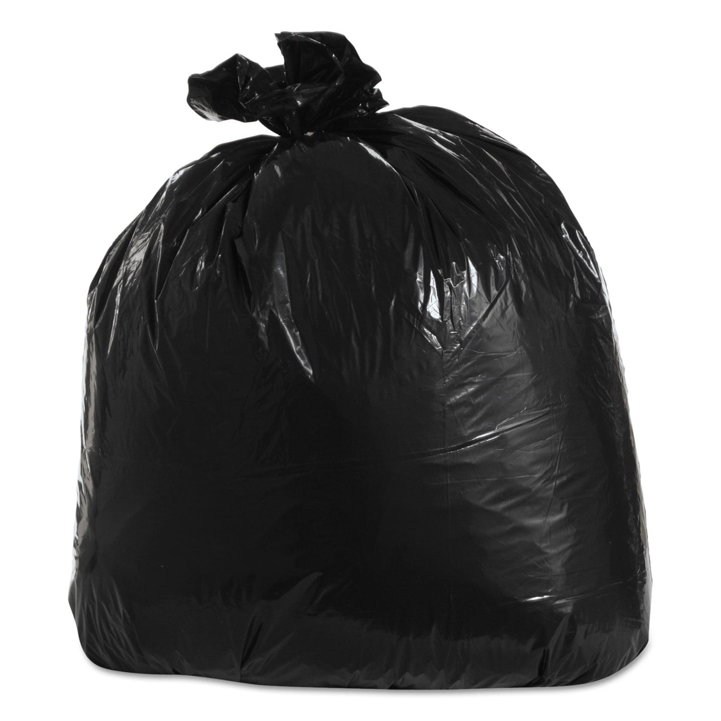 Trinity Plastics Low-Density Can Liners, 33 gal, 1.25 mil, 33" x 39", Black, 100/Carton