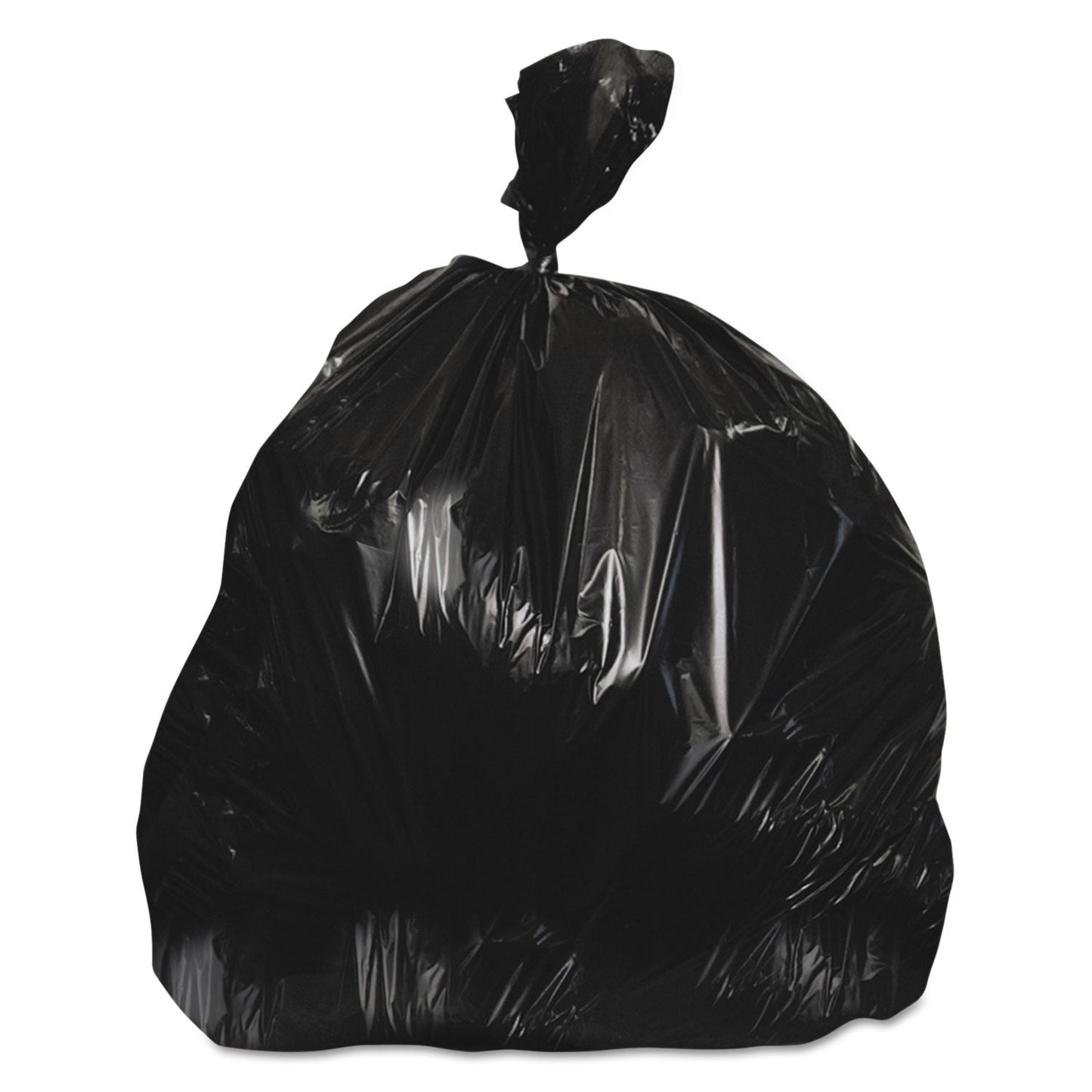 Heritage High-Density Waste Can Liners, 33 gal, 22 microns, 33" x 40", Black, 250/Carton