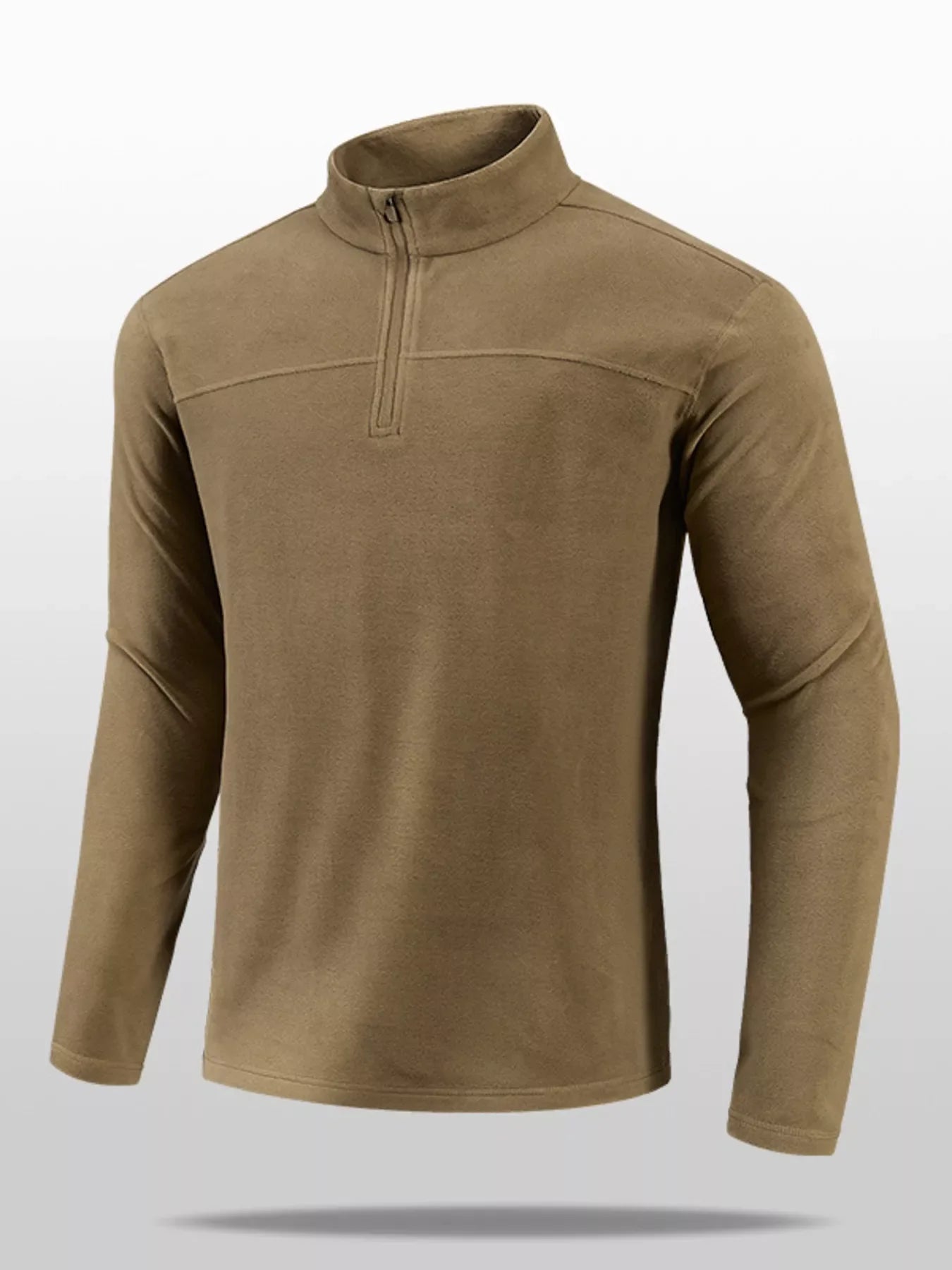 Men's Plus Size Quarter Zip Long Sleeve Sweatshirt