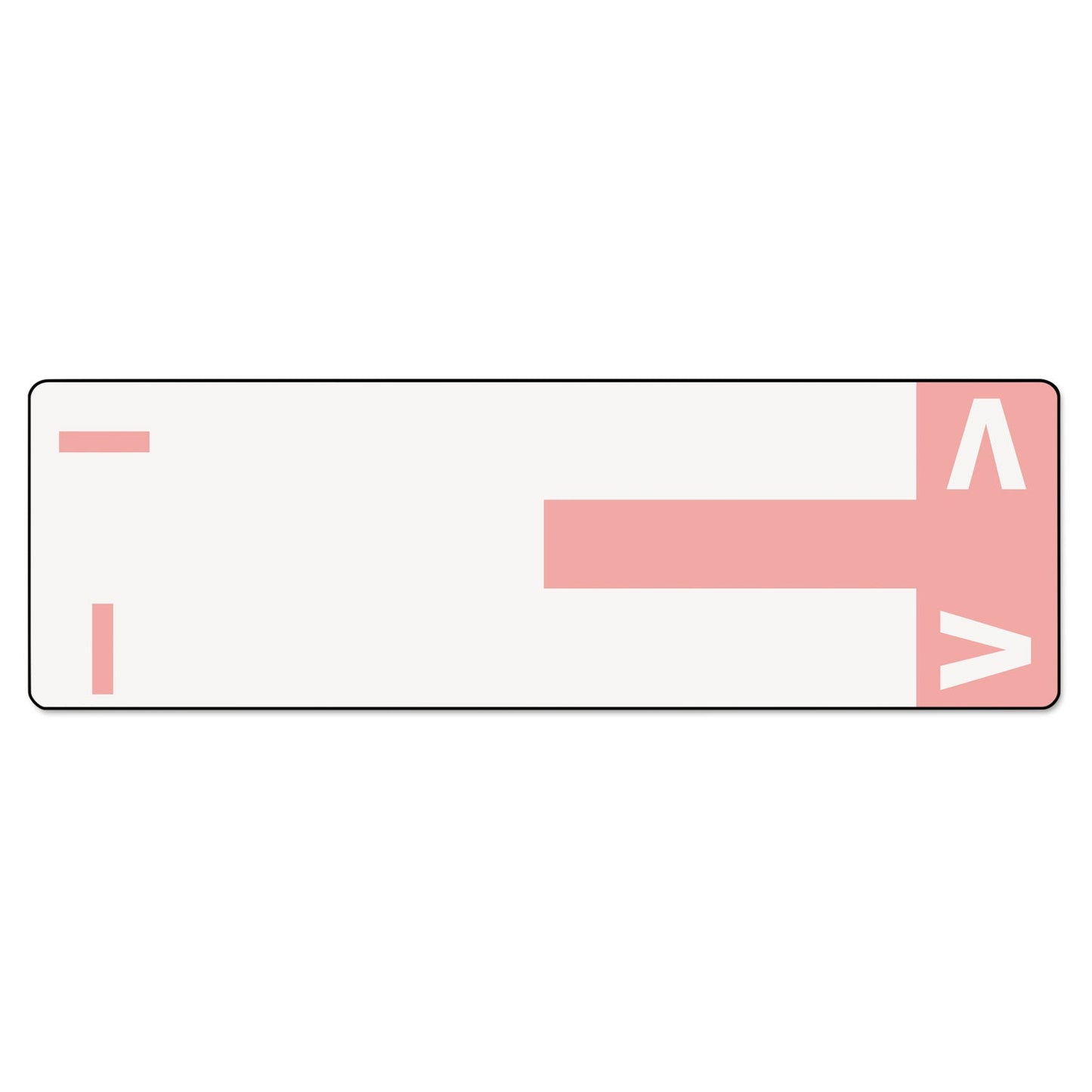 Smead AlphaZ Color-Coded First Letter Combo Alpha Labels, I/V, 1.16 x 3.63, Pink/White, 5/Sheet, 20 Sheets/Pack