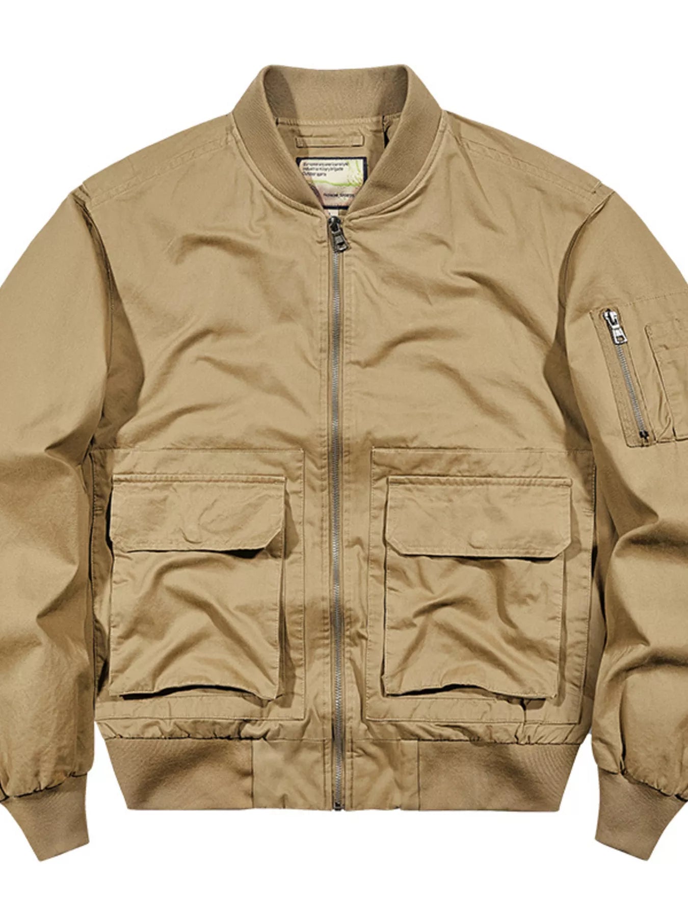 Men's Plus Size Zip Up Bomber Jacket