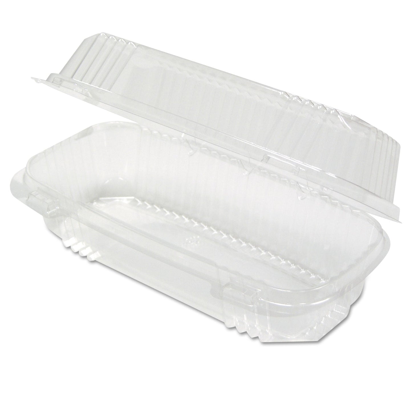 Pactiv Evergreen ClearView SmartLock Hinged Lid Container, 23 oz, 8.5 x 4 x 2.5, Clear, Plastic, 250/Carton
