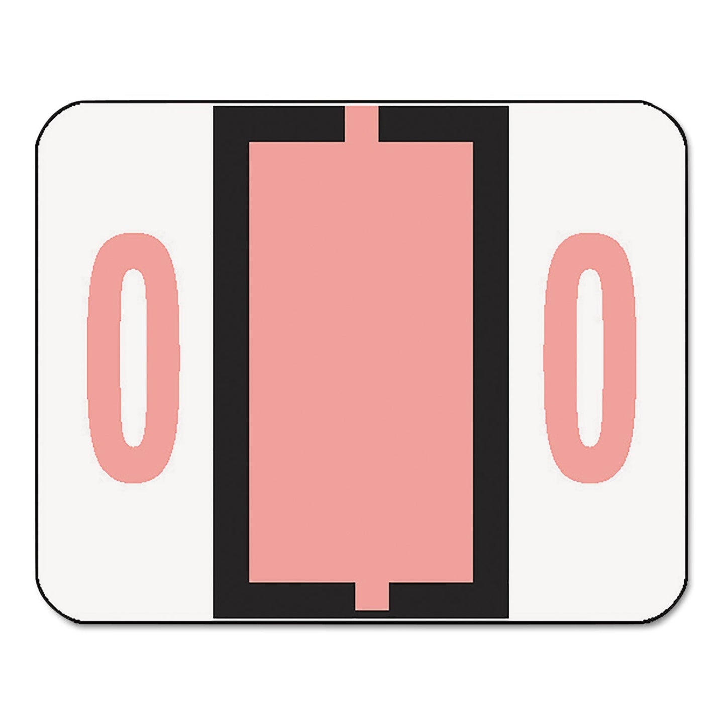 Smead Numerical End Tab File Folder Labels, 0, 1 x 1.25, White, 500/Roll
