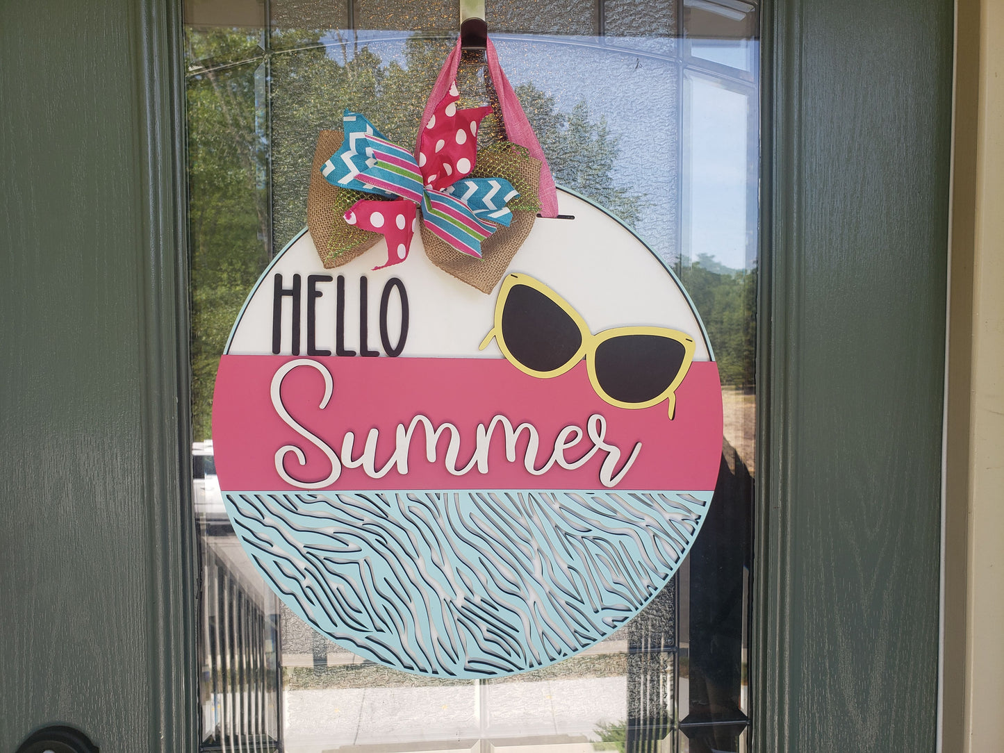 Finished - Hello Summer Pool Door Hanger