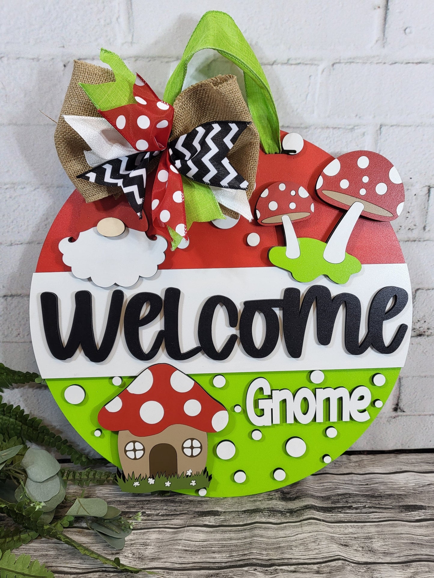 Welcome Gnome Door Hanger - Finished