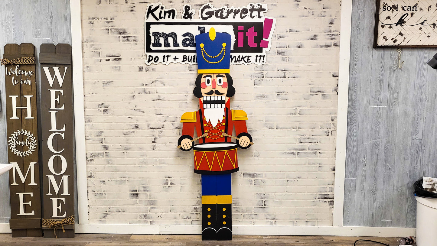Large Nutcracker Vertical Porch Leaner DIY Unfinished Kit