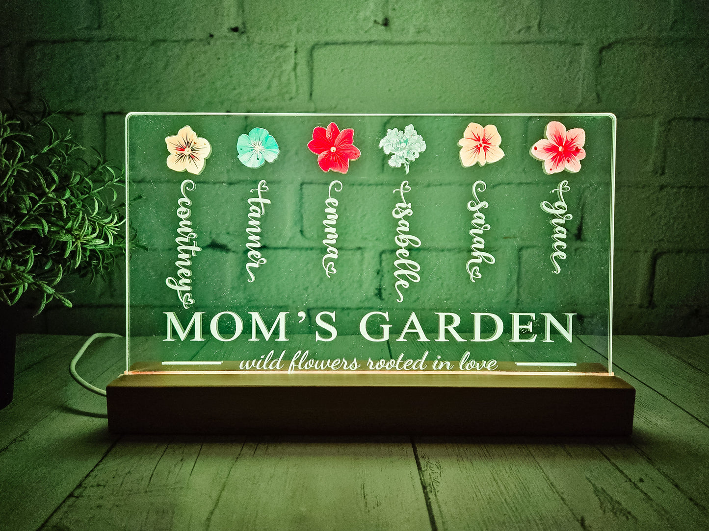 Mom Garden Acrylic LED Tabletop Stander - Finished