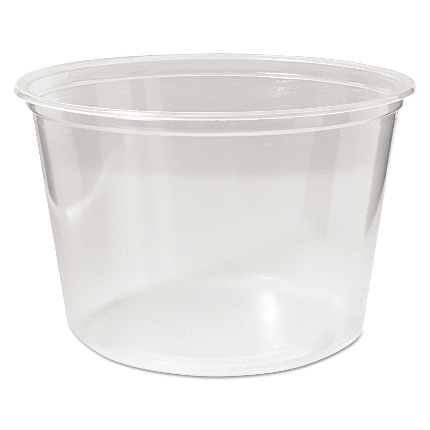 Fabri-Kal Microwavable Deli Containers, 16 oz, 4.6 x 3 h, Clear, Plastic, 500/Carton