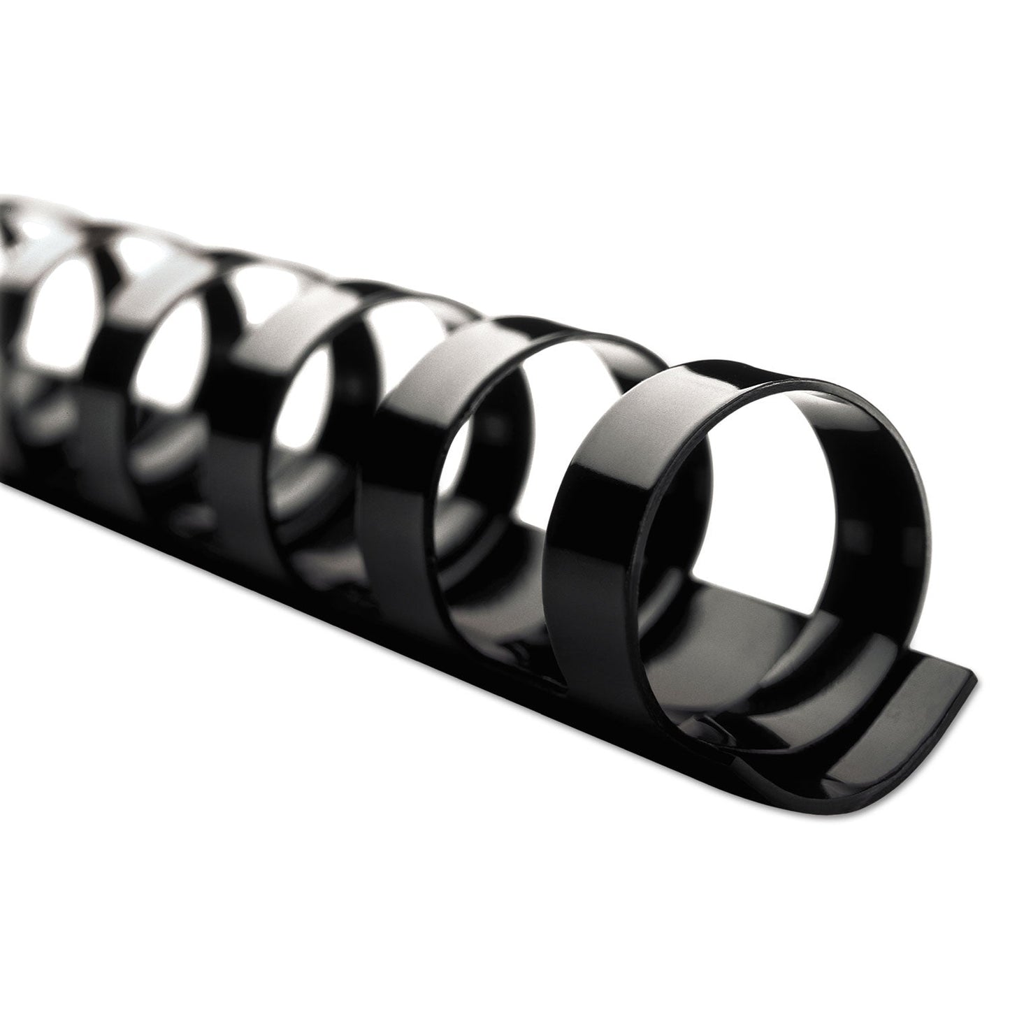 GBC CombBind Standard Spines, 3/4" Diameter, 160 Sheet Capacity, Black, 100/Box