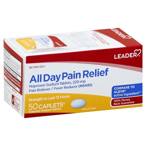 Leader™ All Day Pain Relief – Naproxen Sodium 220 mg (Caplets)