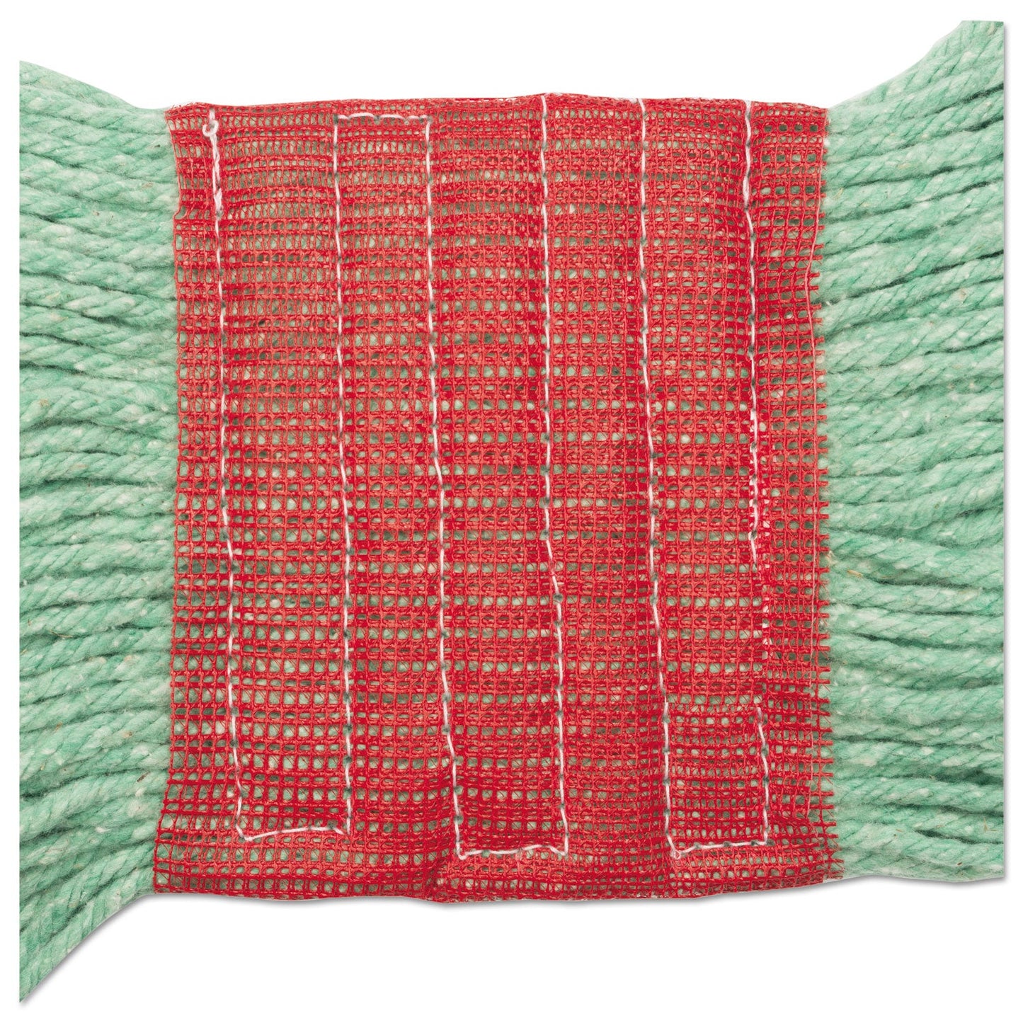 Boardwalk Super Loop Wet Mop Head, Cotton/Synthetic Fiber, 5" Headband, Large Size, Green, 12/Carton