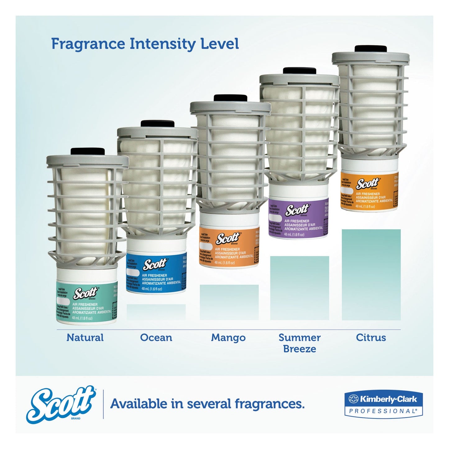 Scott Essential Continuous Air Freshener Refill, Summer Fresh, 48 mL Cartridge, 6/Carton