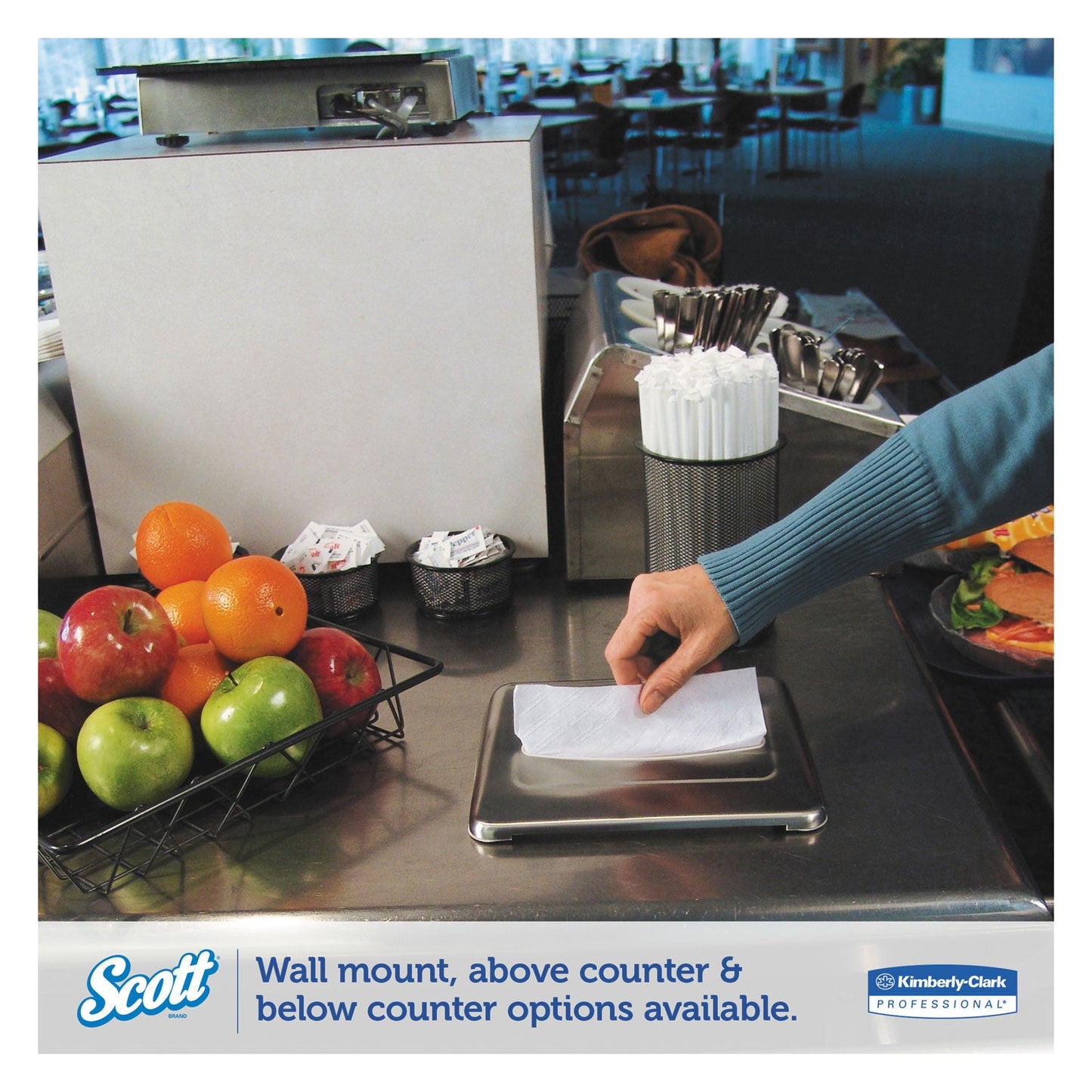 Scott MegaCartridge Napkins, 1-Ply, 8 2/5 x 6 1/2, White, 875/Pack, 6 Packs/Carton