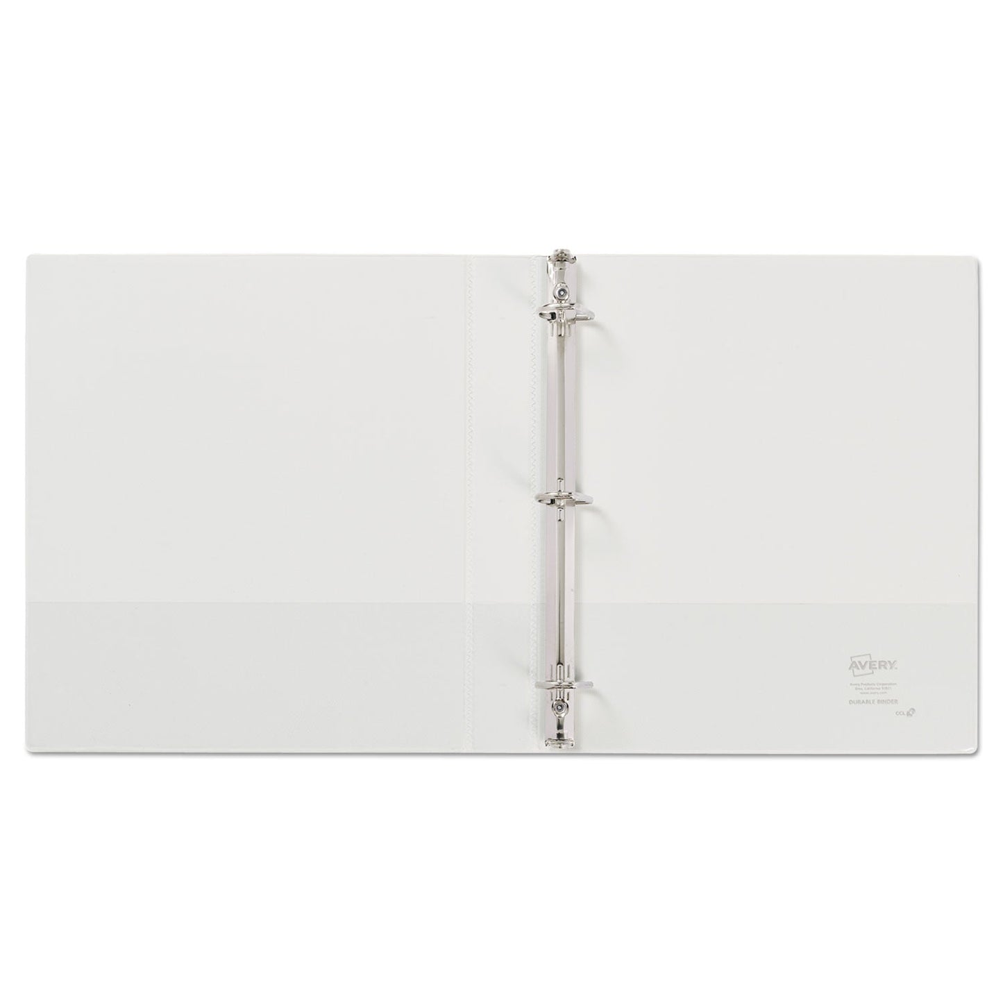 Avery Durable View Binder with DuraHinge and Slant Rings, 3 Rings, 1" Capacity, 11 x 8.5, White