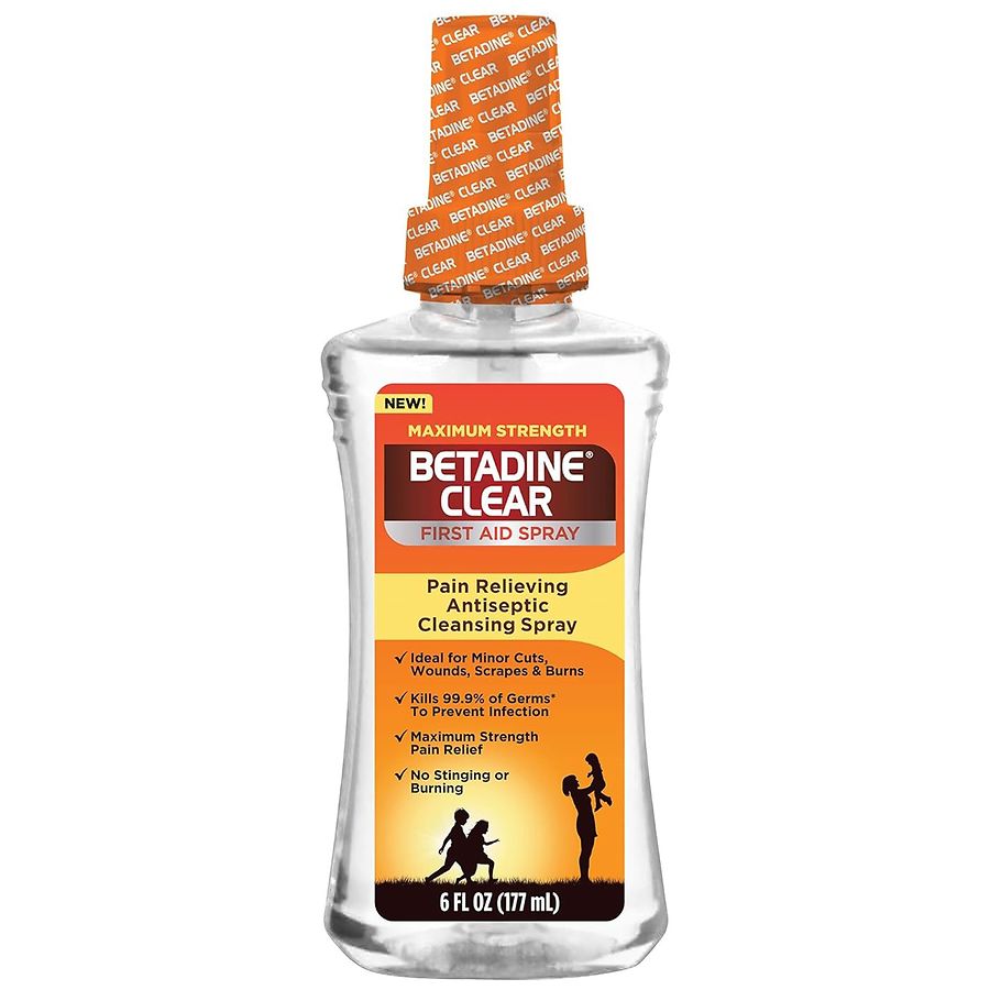 Betadine Clear Maximum Strength First Aid Spray 6 Fl Oz