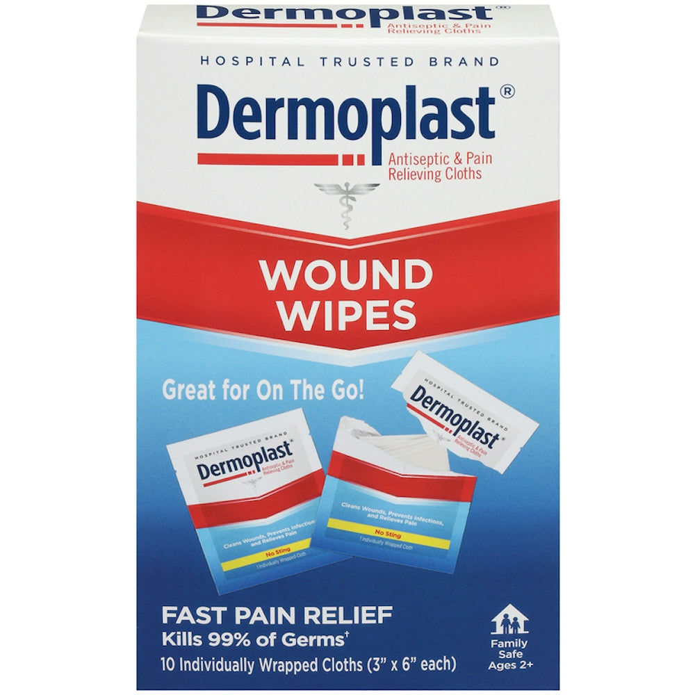 Dermoplast Wound Wipes 10Ea