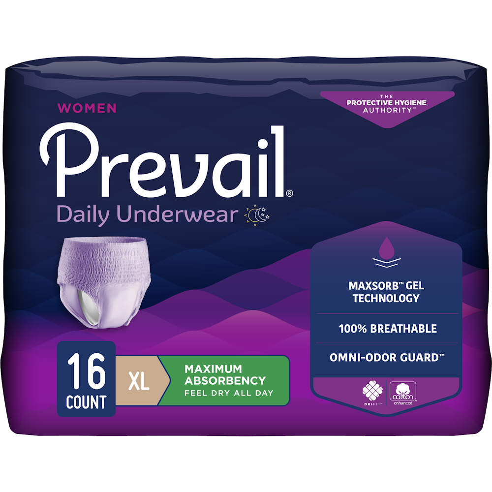 Prevail Daily Underwear Women Max Absorbency X-Large 4x16ct