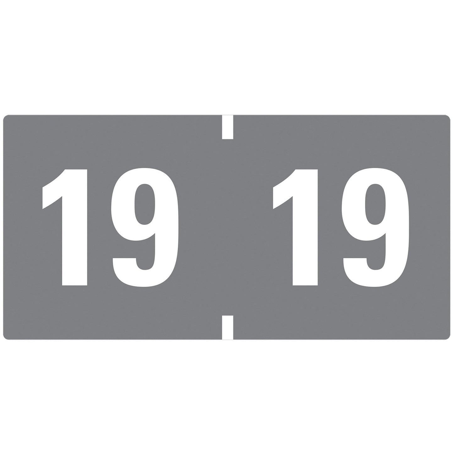 Smead Yearly End Tab File Folder Labels, 19, 0.75 x 1.5, Gray, 500/Roll