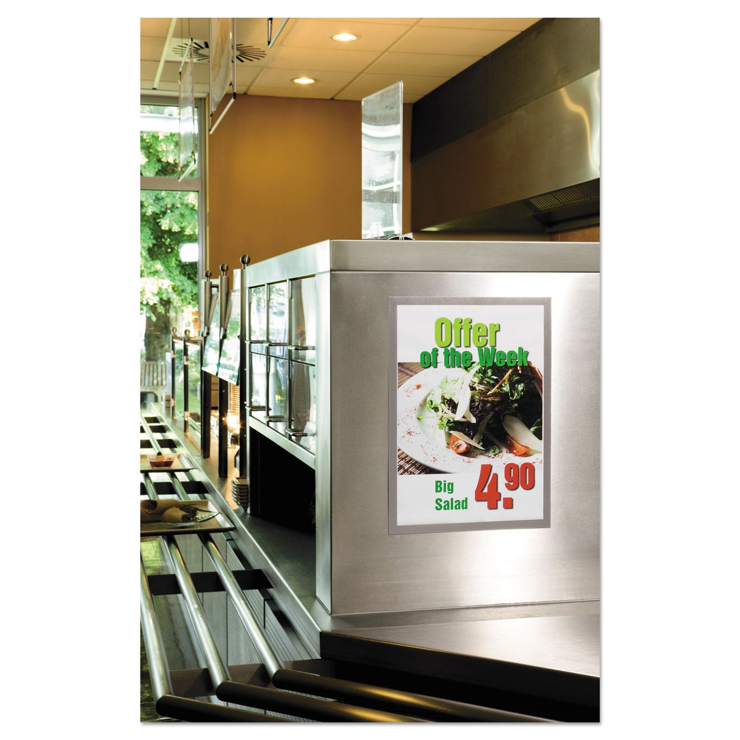 Durable DURAFRAME Sign Holder, 11 x 17, Silver, 2/Pack