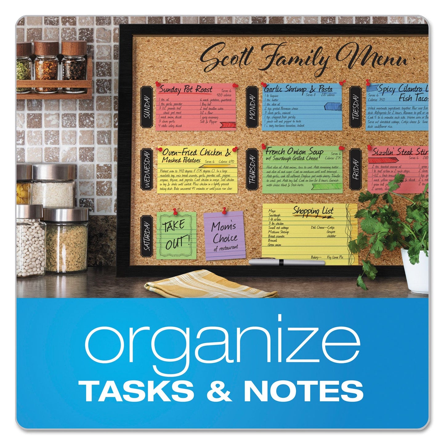 Oxford Ruled Index Cards, 3 x 5, Green, 100/Pack