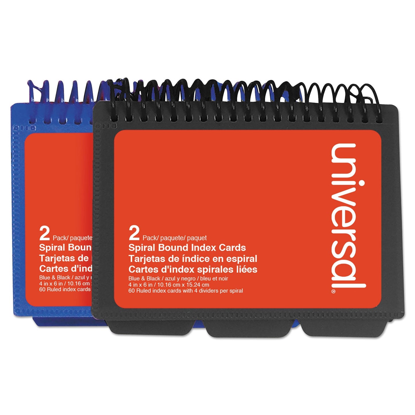 Universal Spiral Bound Index Cards, Ruled, 4 x 6, White, 120/Pack