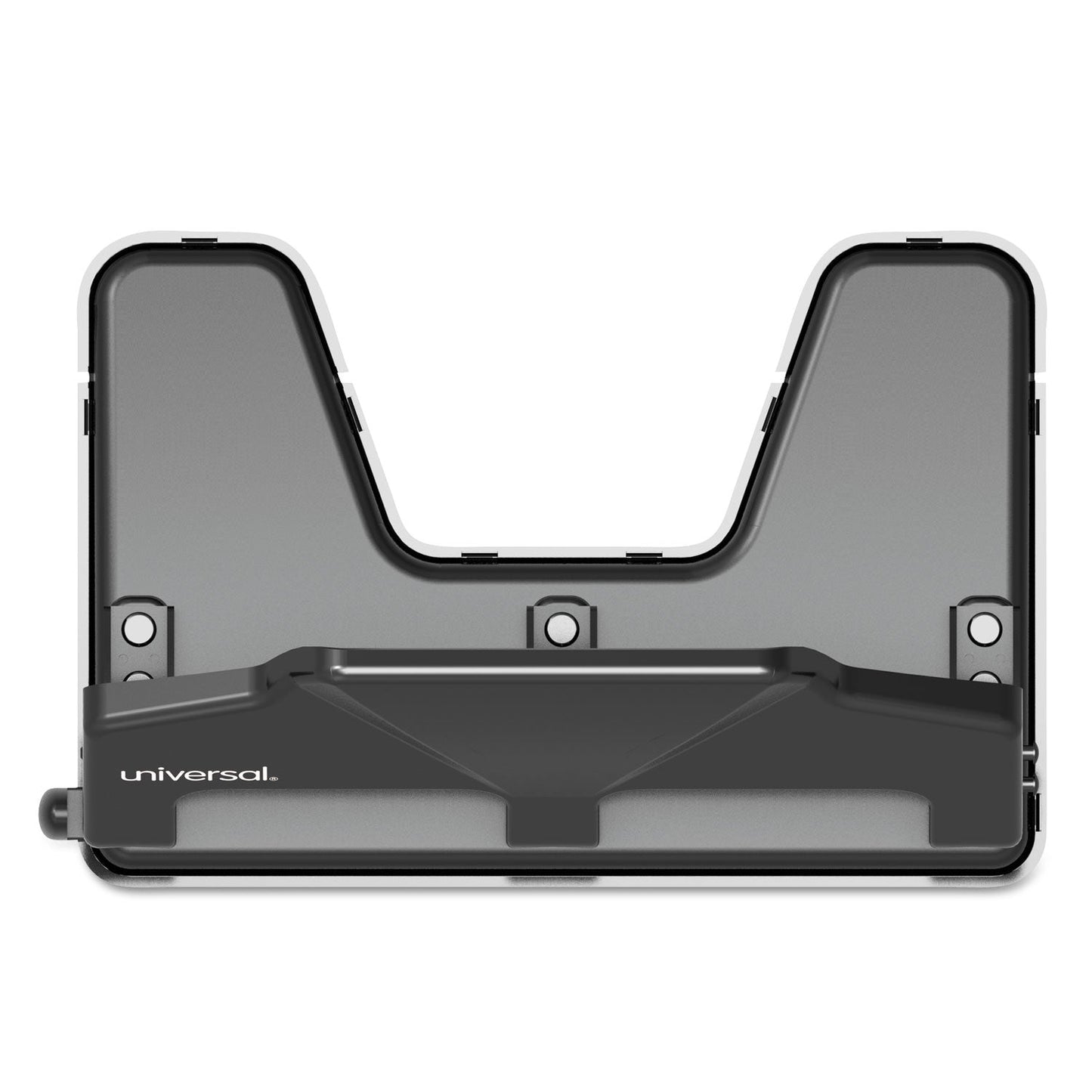 Universal 30-Sheet Three-Hole Power Assist Punch, 7 mm Holes, Black