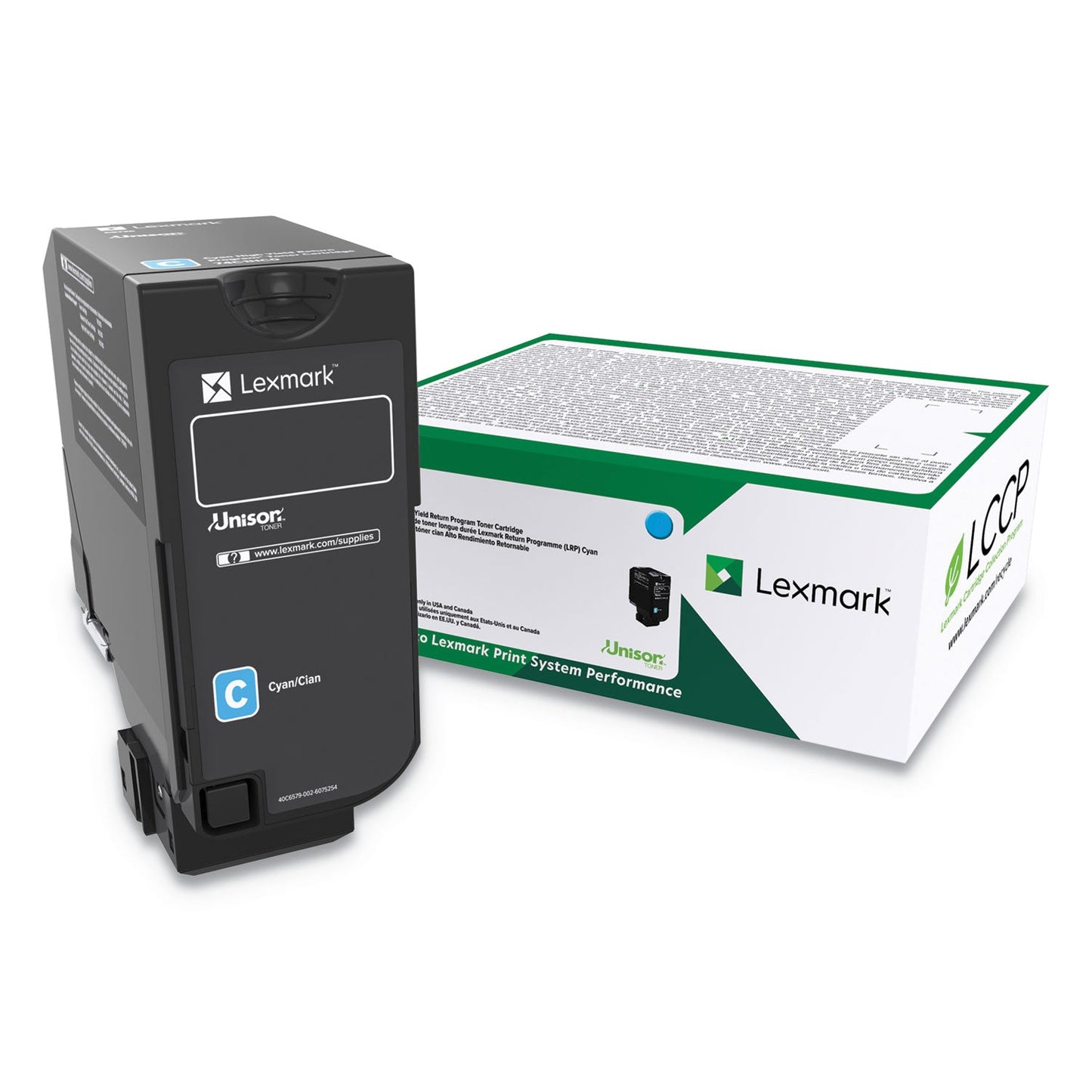 Lexmark 74C0HCG High-Yield Toner, 12,000 Page-Yield, Cyan