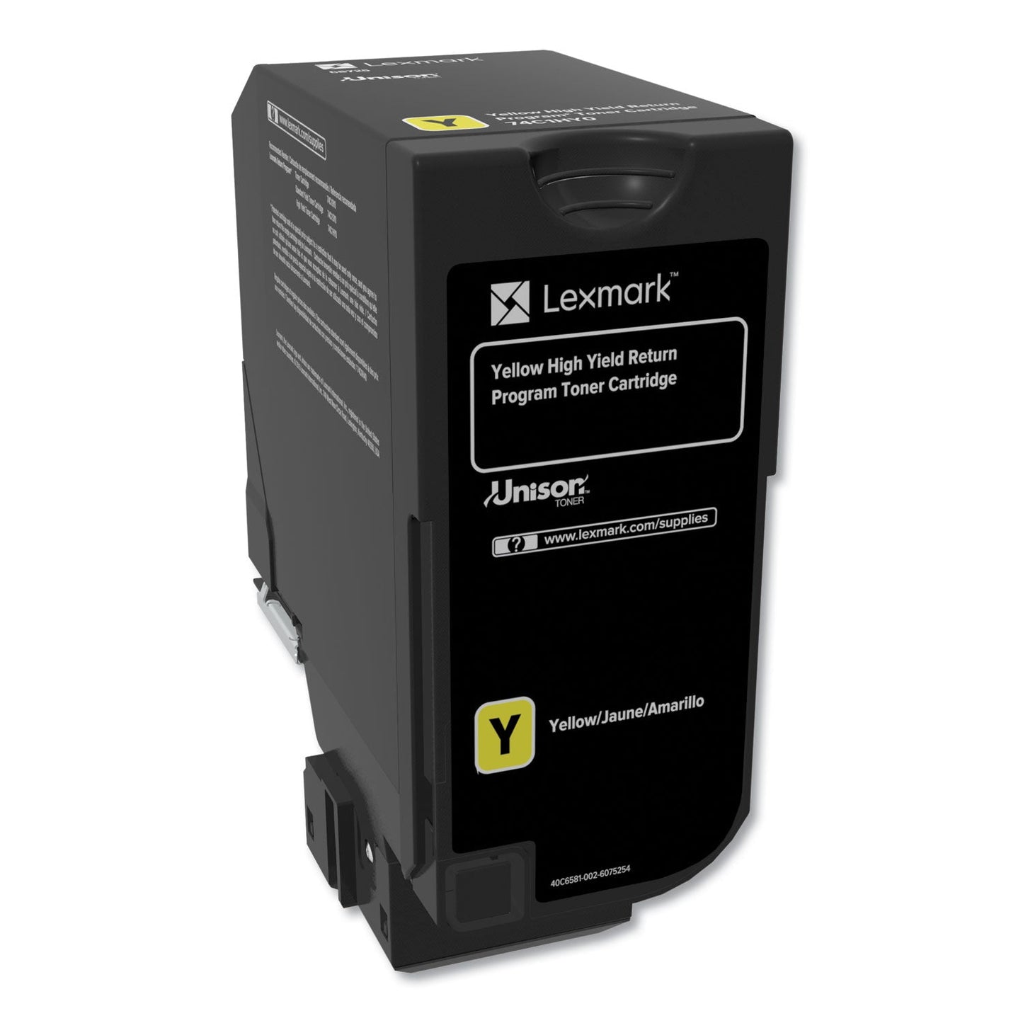 Lexmark 74C1HY0 Return Program Unison High-Yield Toner, 12,000 Page-Yield, Yellow