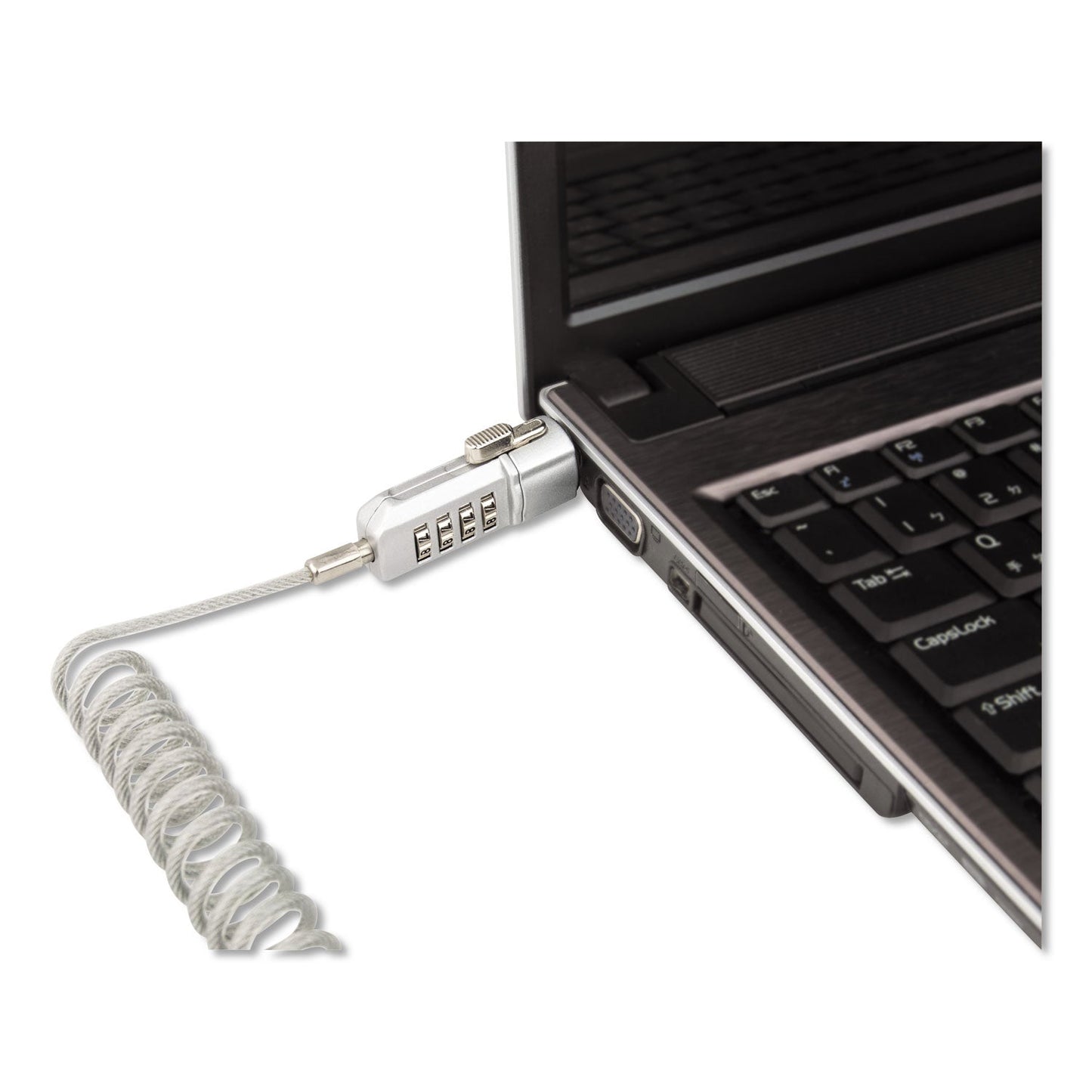 Innovera Compact Combination Laptop Lock, 6 ft Steel Cable