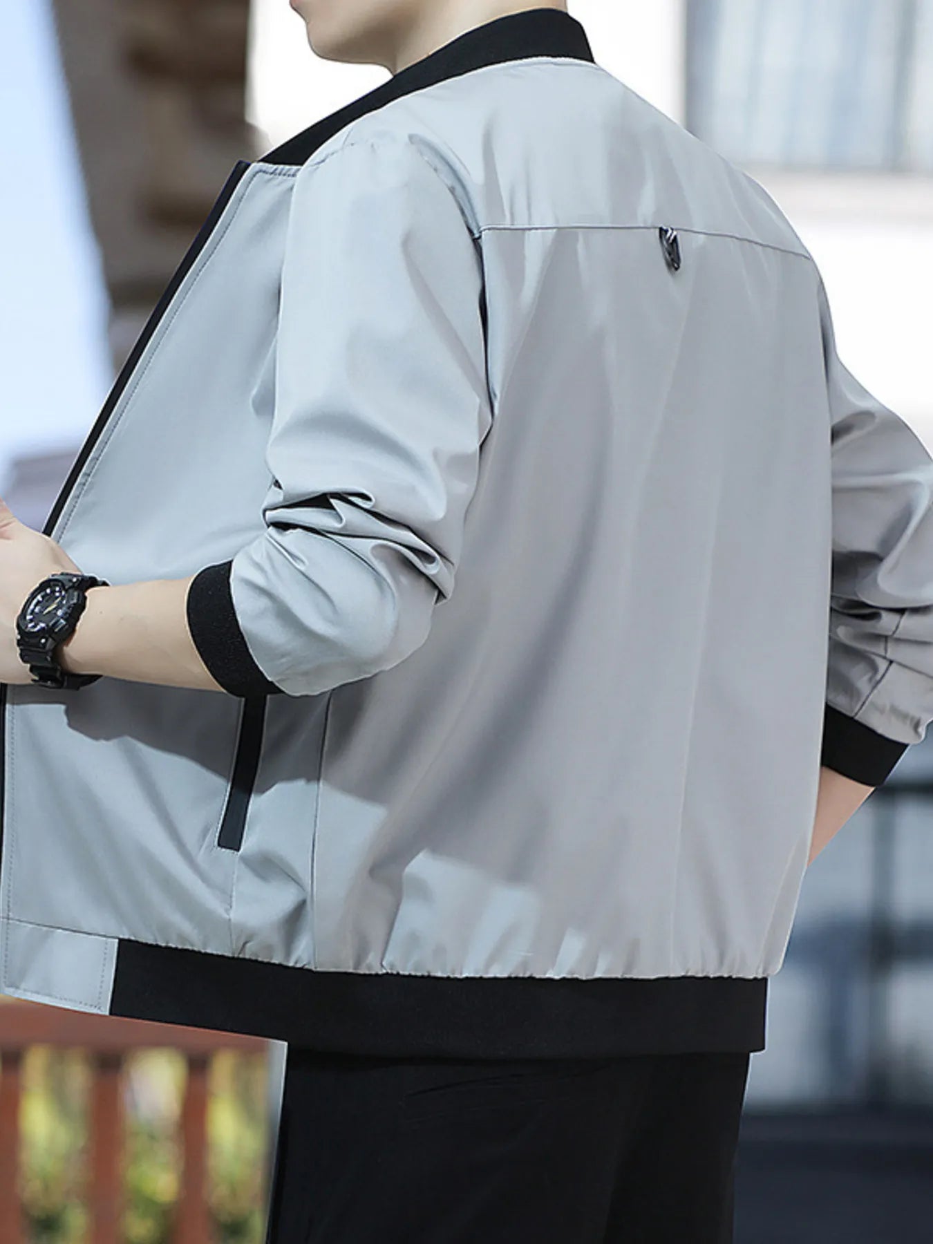 Men's Plus Size Casual Lightweight Bomber Jacket