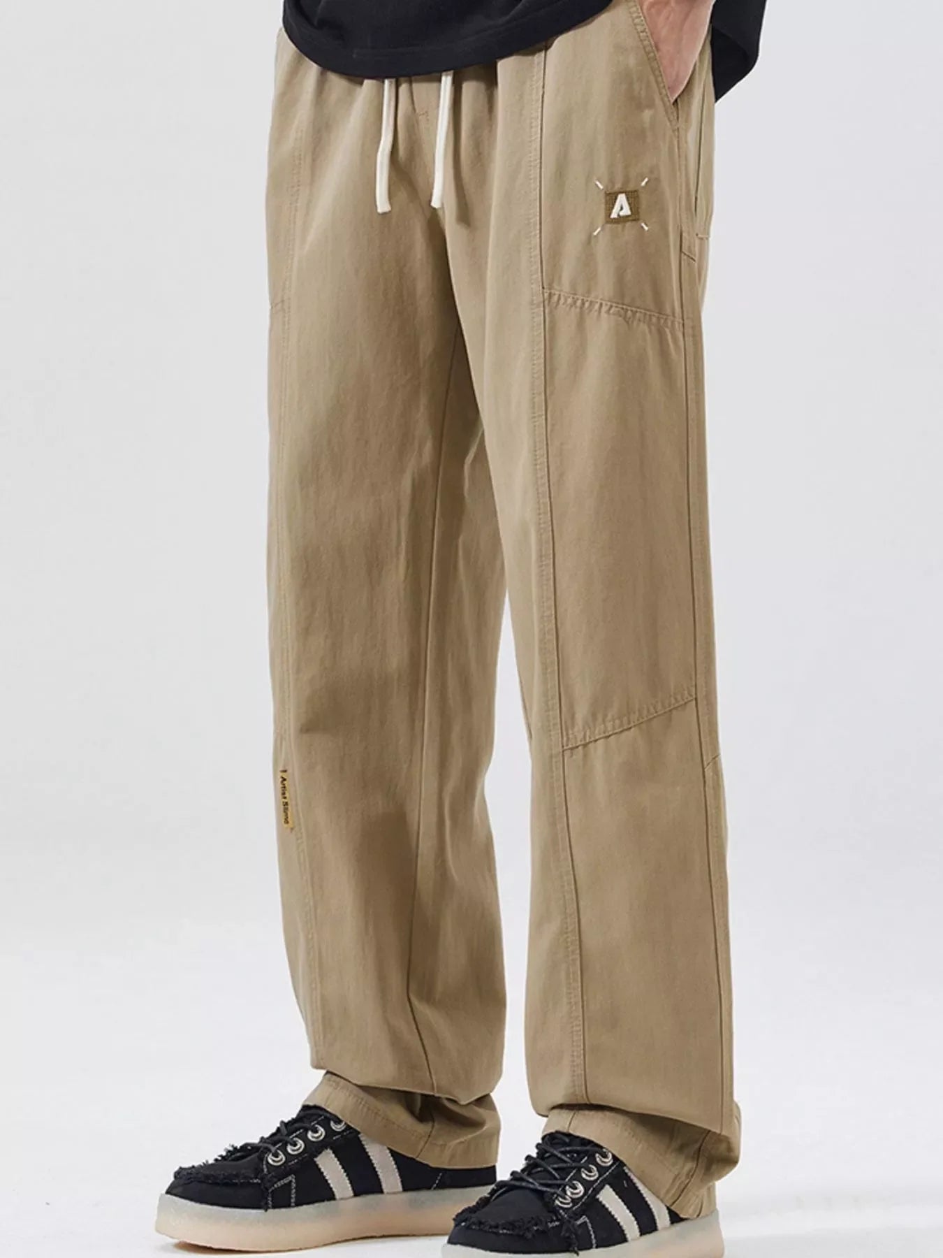Men's Full Size Casual Loose Fit Drawstring Pants Plus Size