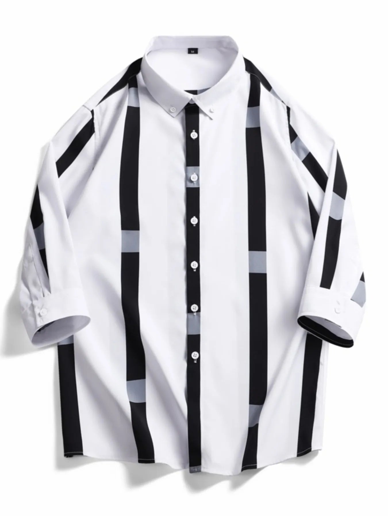 Children's Plus Size Striped Print Casual Shirt