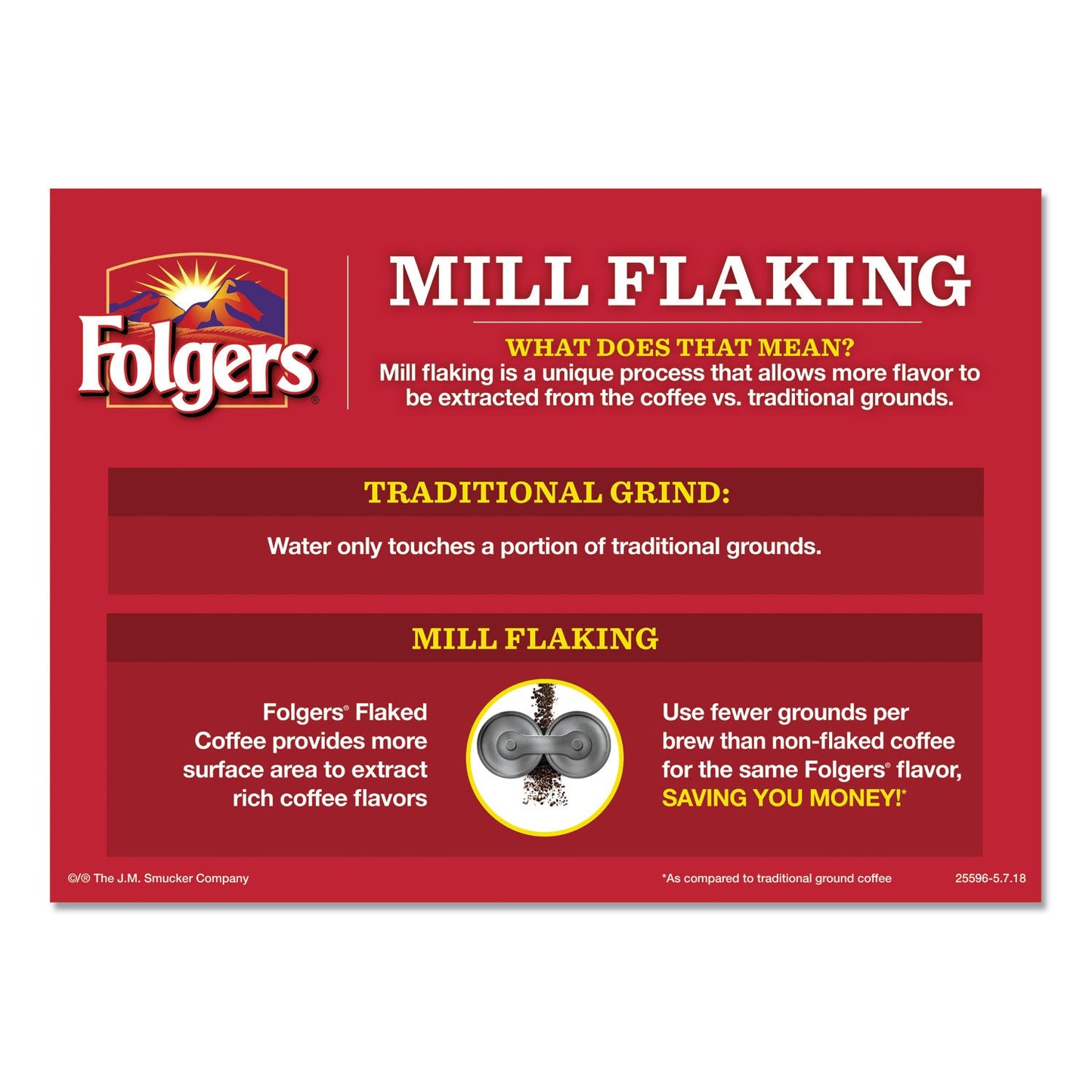 Folgers Coffee Filter Packs, Decaffeinated Classic Roast, 9/10oz, 10/Pack, 4 Packs/Carton