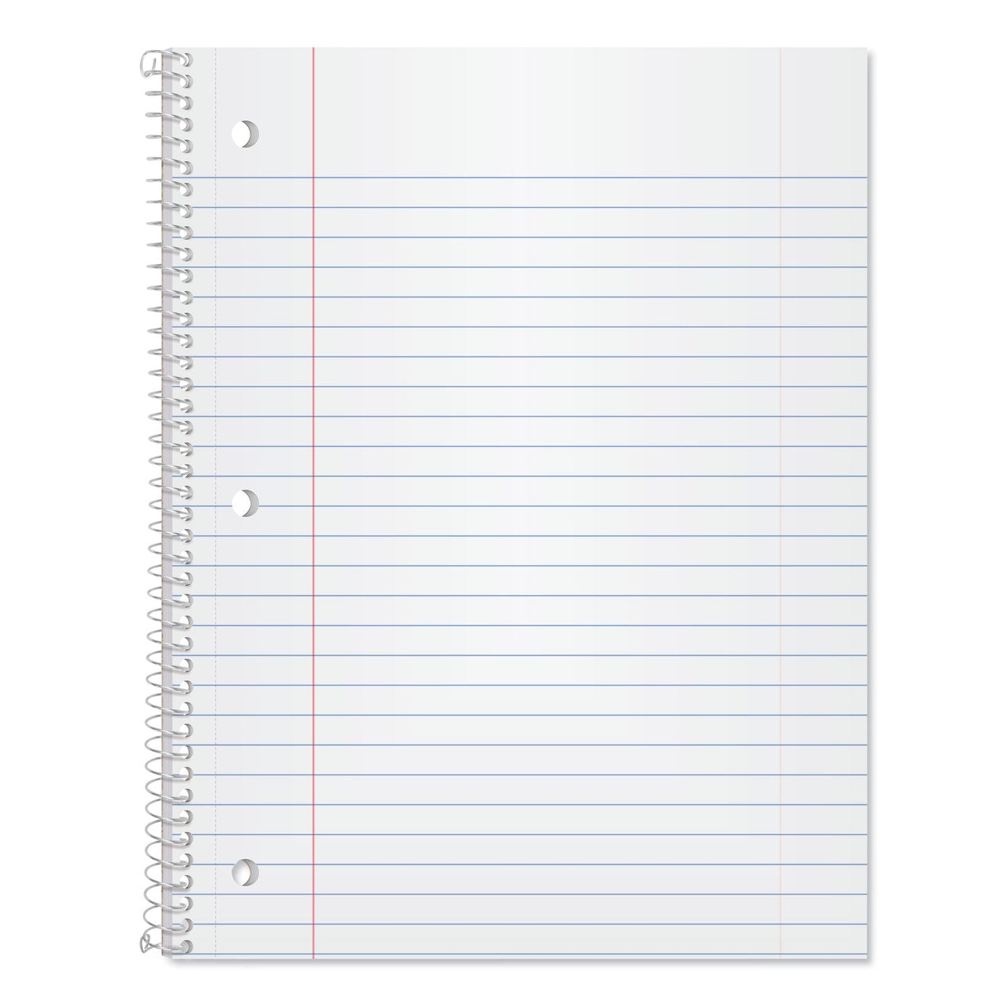Oxford Coil-Lock Wirebound Notebooks, 3-Hole Punched, 1 Subject, Wide/Legal Rule, Randomly Assorted Covers, 10.5 x 8, 70 Sheets