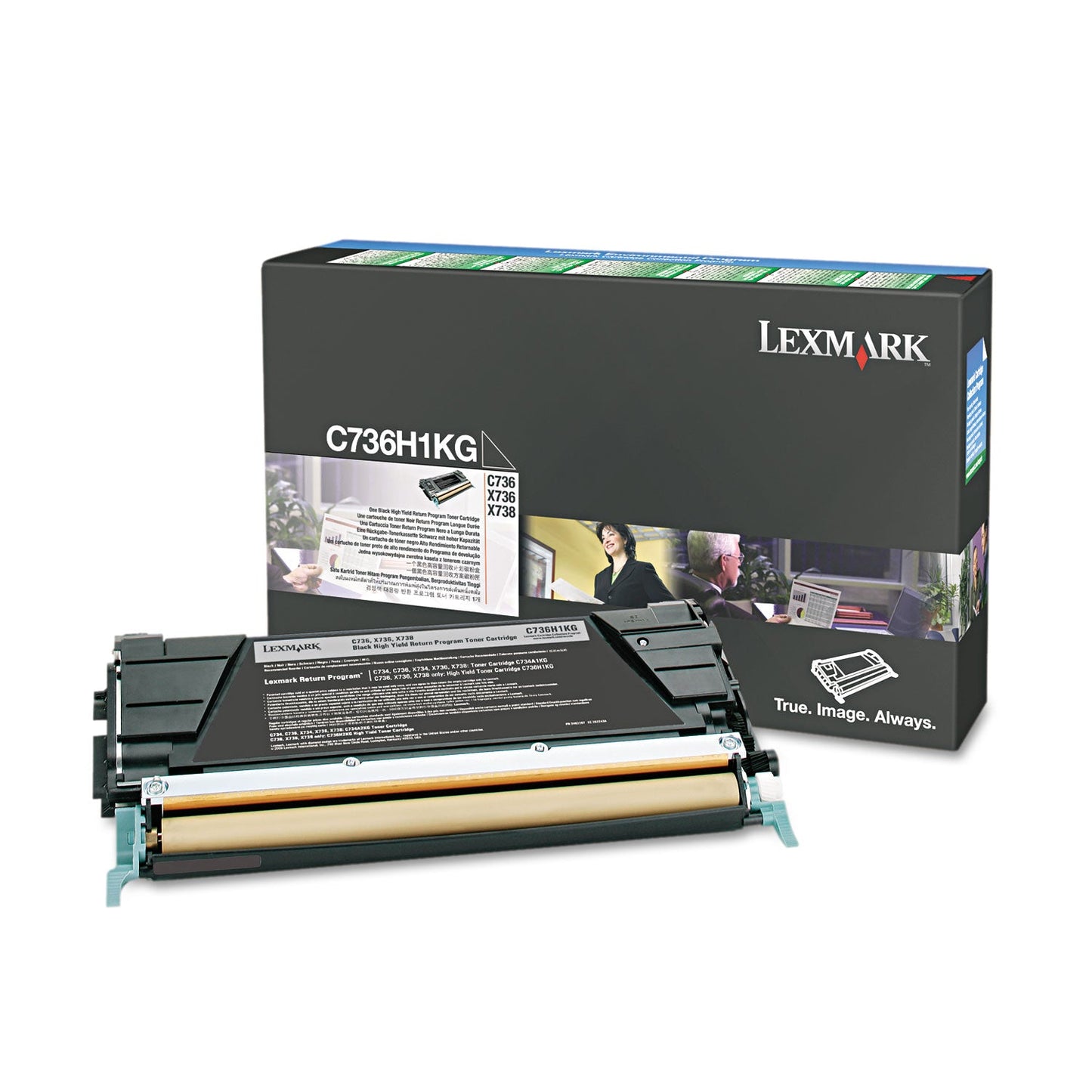 Lexmark C736H1KG Return Program High-Yield Toner, 12,000 Page-Yield, Black