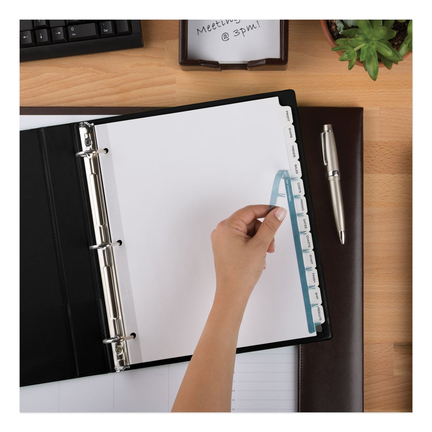 Avery Print and Apply Index Maker Clear Label Dividers, 12-Tab, White Tabs, 11 x 8.5, White, 5 Sets