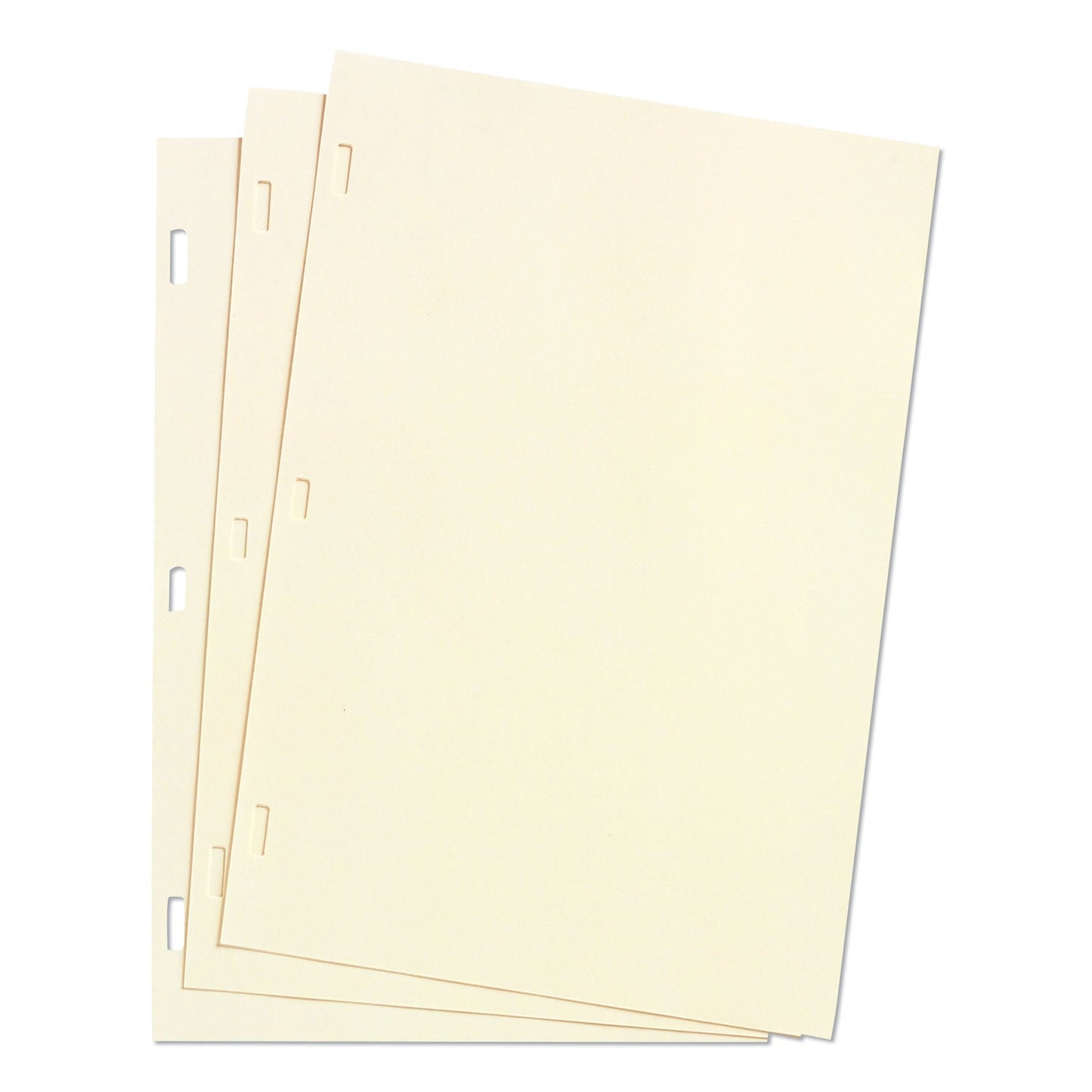 Wilson Jones Looseleaf Minute Book Ledger Sheets, 11 x 8.5, Ivory, Loose Sheet, 100/Box